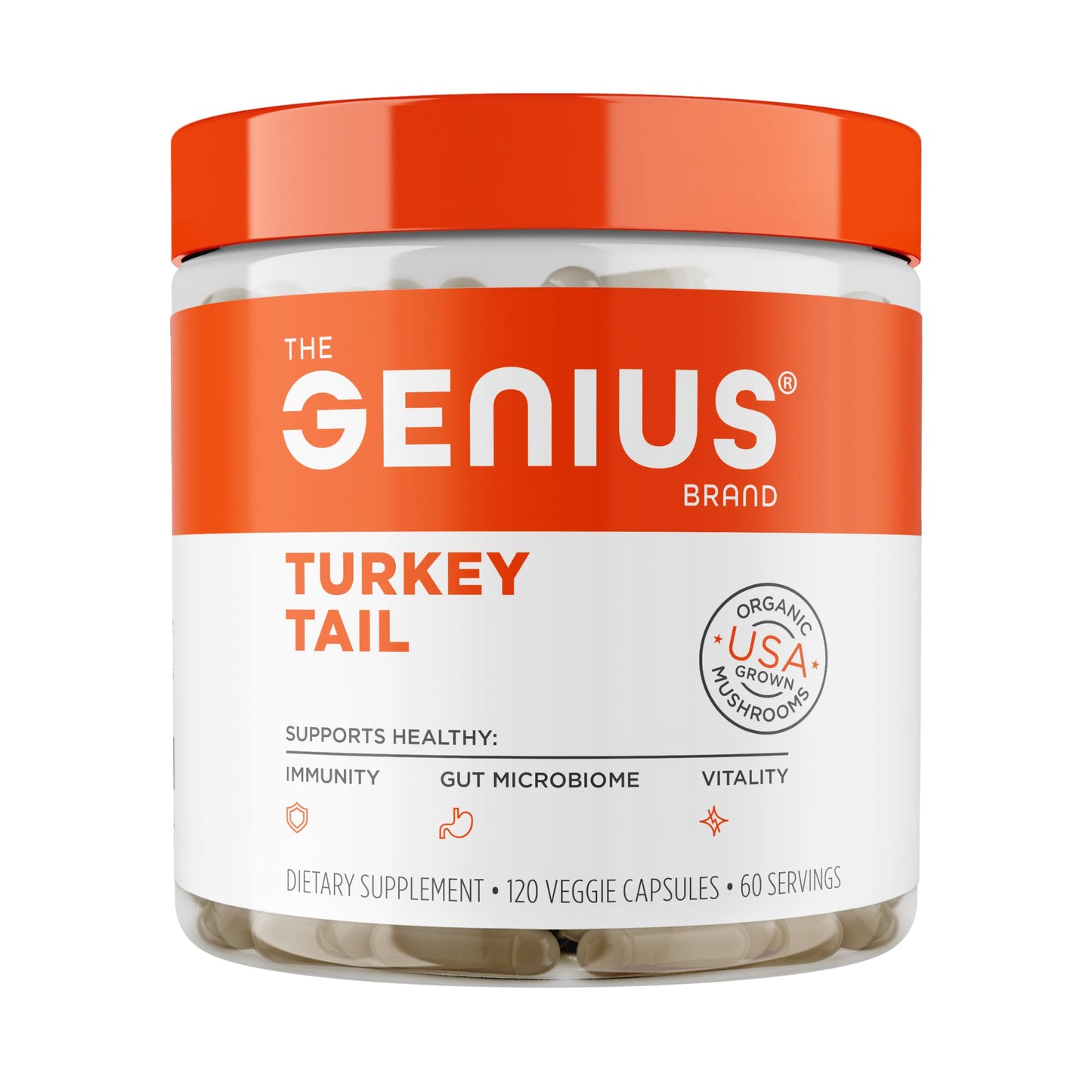 The Genius Brand Genius Turkey Tail Capsule 120 Count