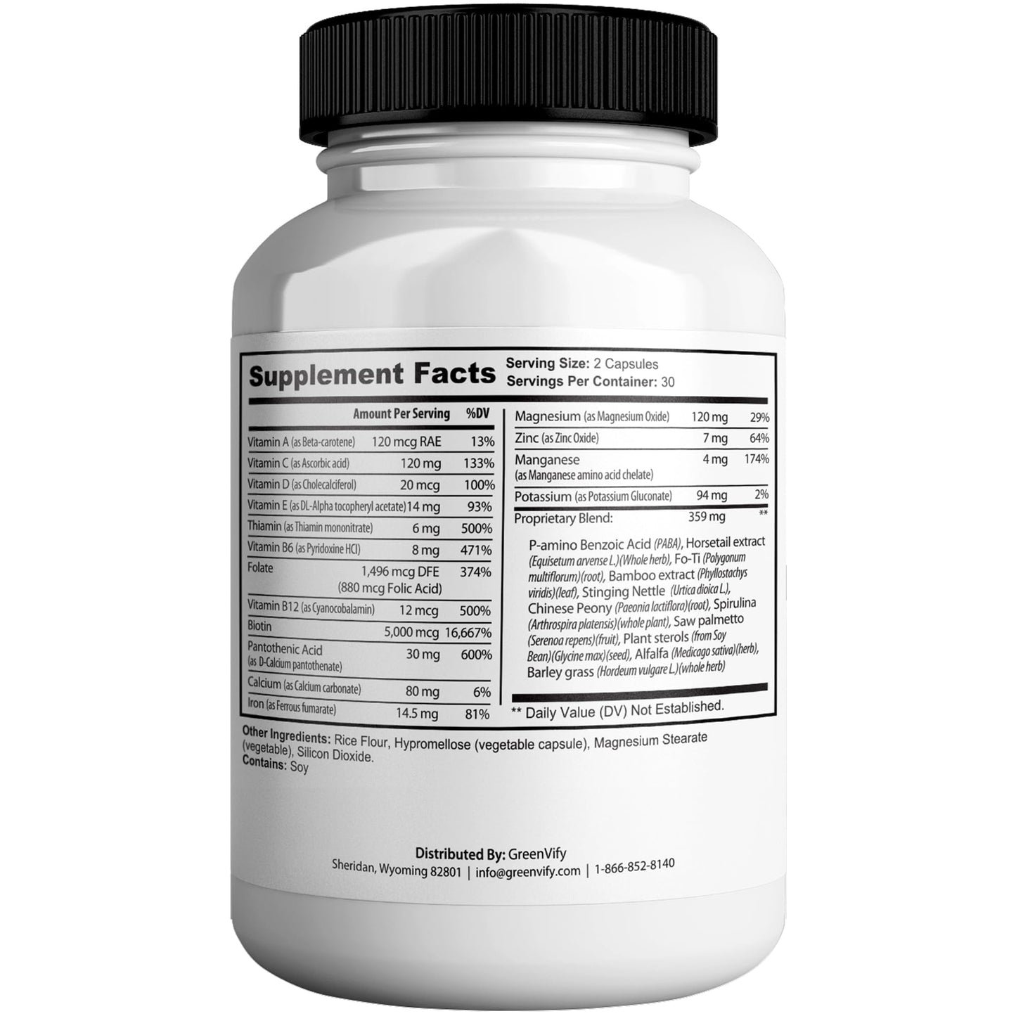 GREENVIFY Kerassentials Max Hair, Skin & Nails Support Supplement 120 Capsules