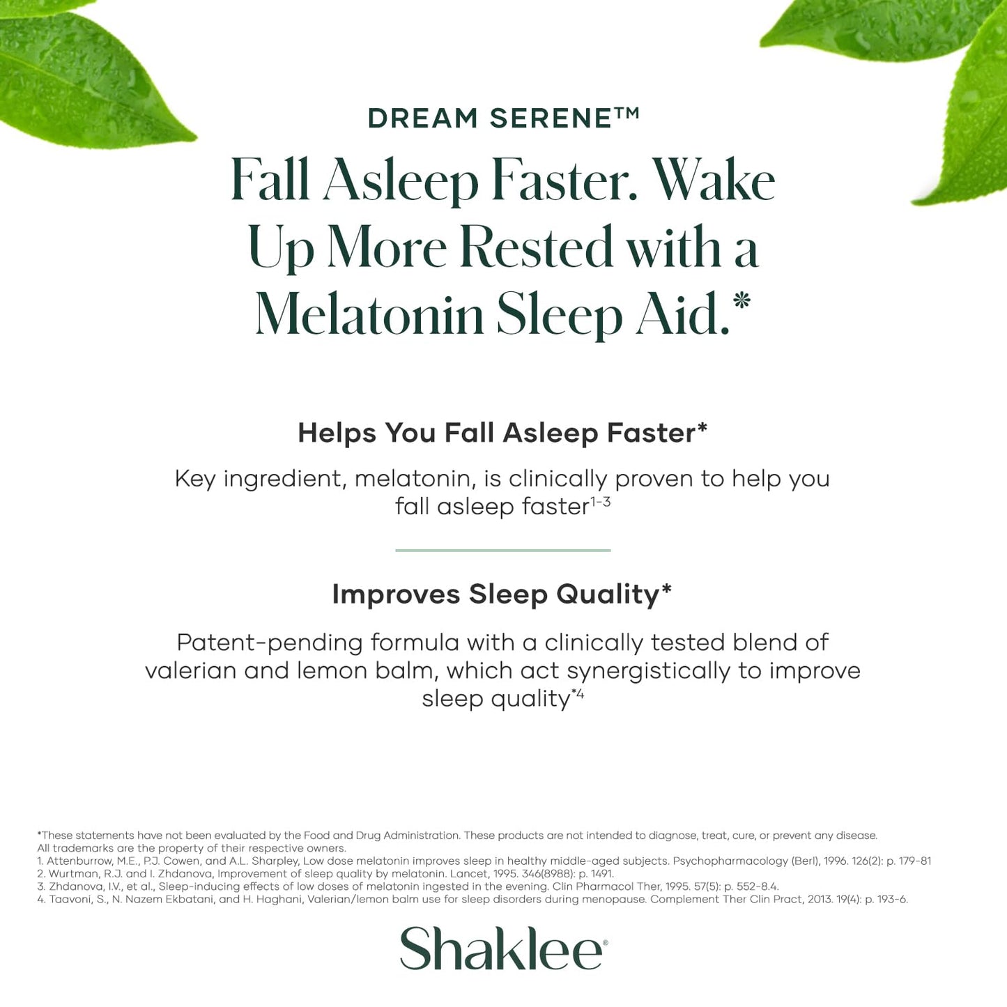 Shaklee Dream Serene Melatonin Sleep Aid Capsule 30 Count