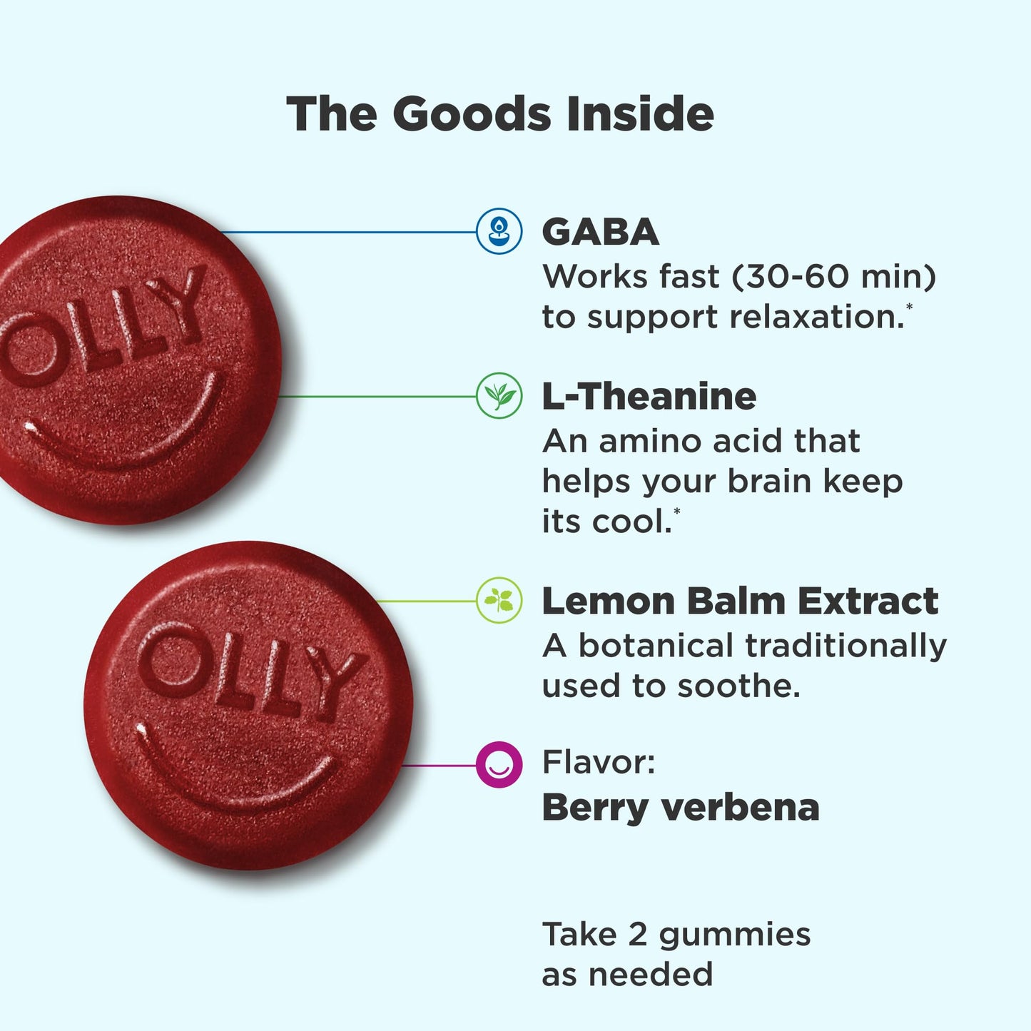 OLLY Goodbye Stress Gummies 10 Count