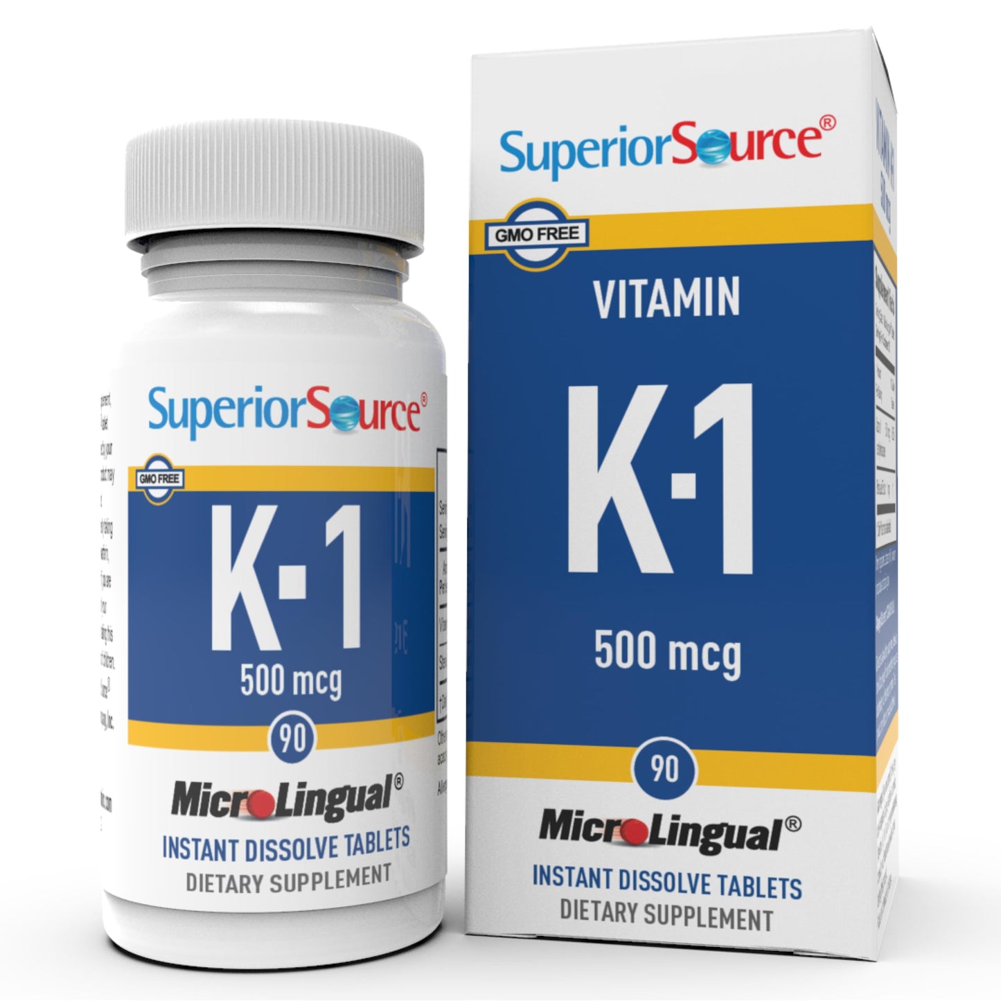 Superior Source Vitamin K1 500 mcg Tablet, 1 Count