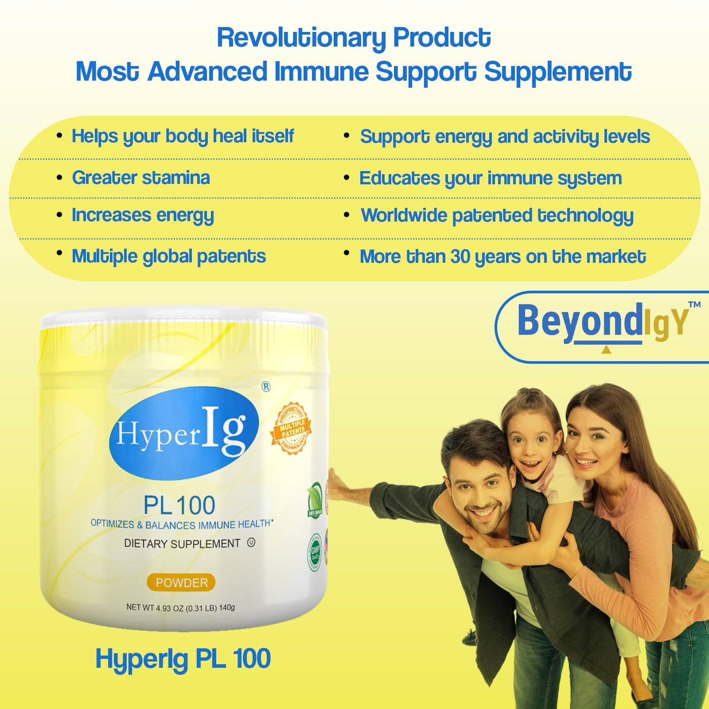 HYPERIG PL-100 Egg Protein Powder, 12 Canisters