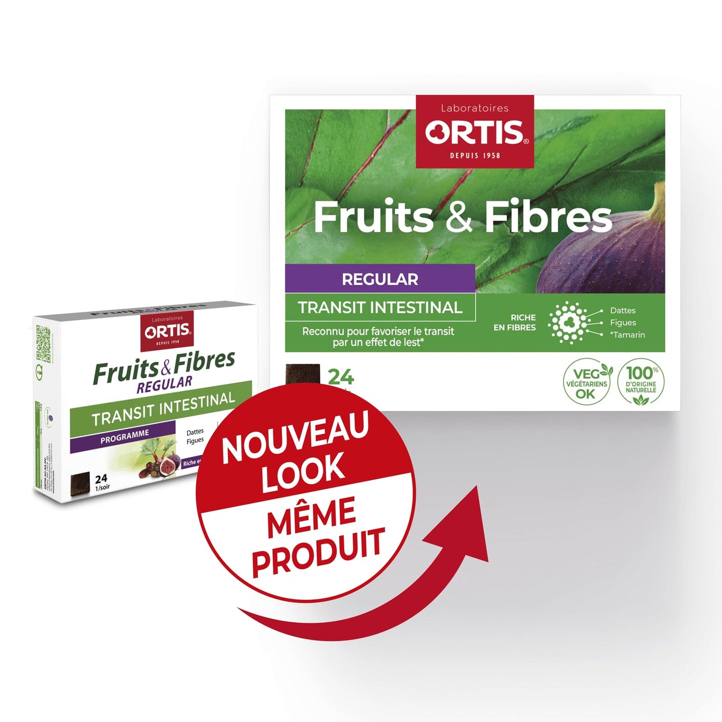 Ortis Fruits & Fibres Regular 24 Capsules
