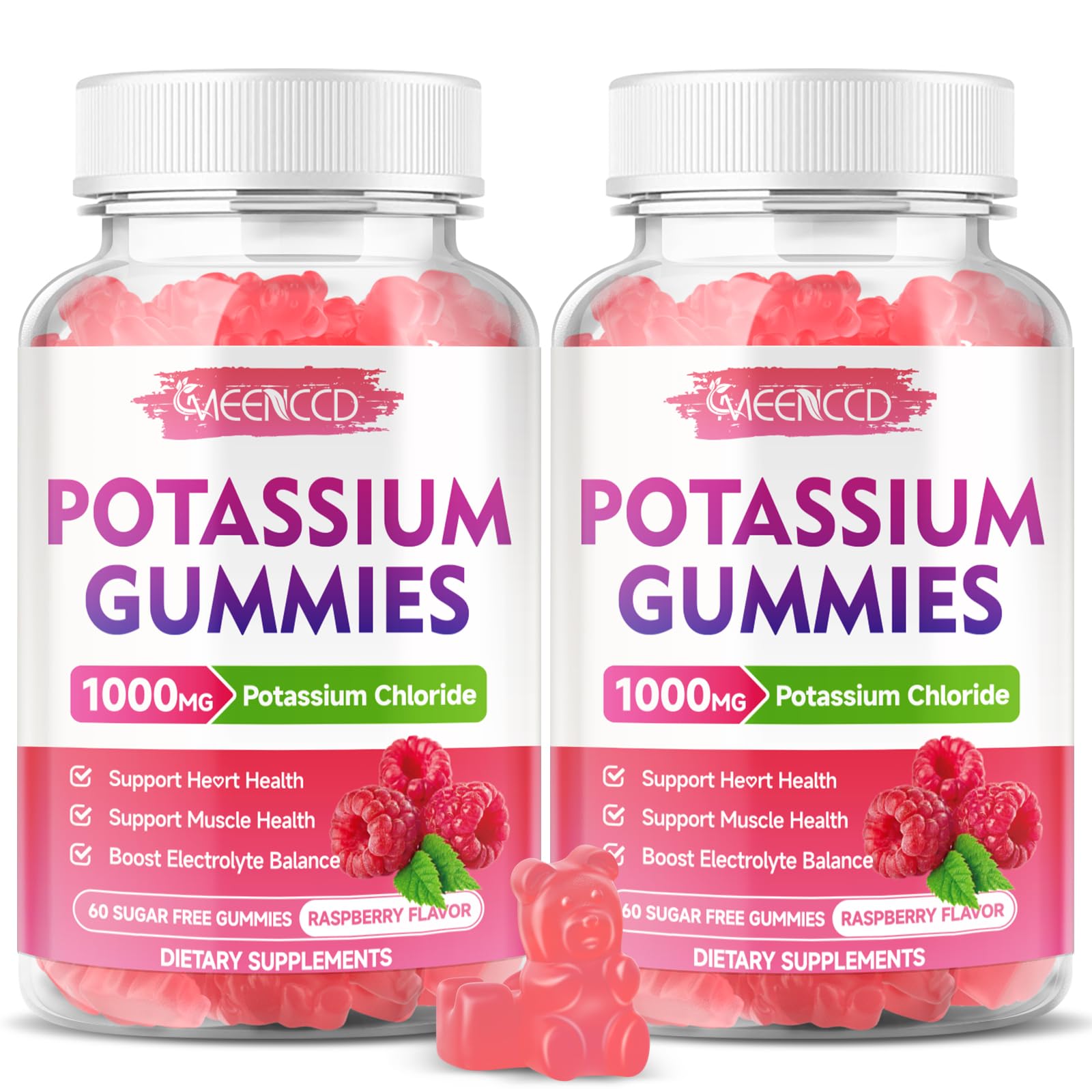 MEENCCD Potassium Gummies 120 Count