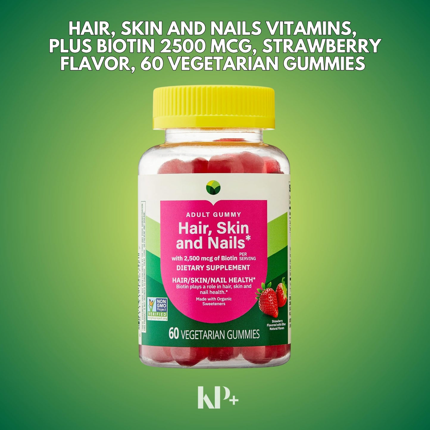 KP+ Hair, Skin & Nails Biotin 2,500 mcg Tablet, 60 Tablets