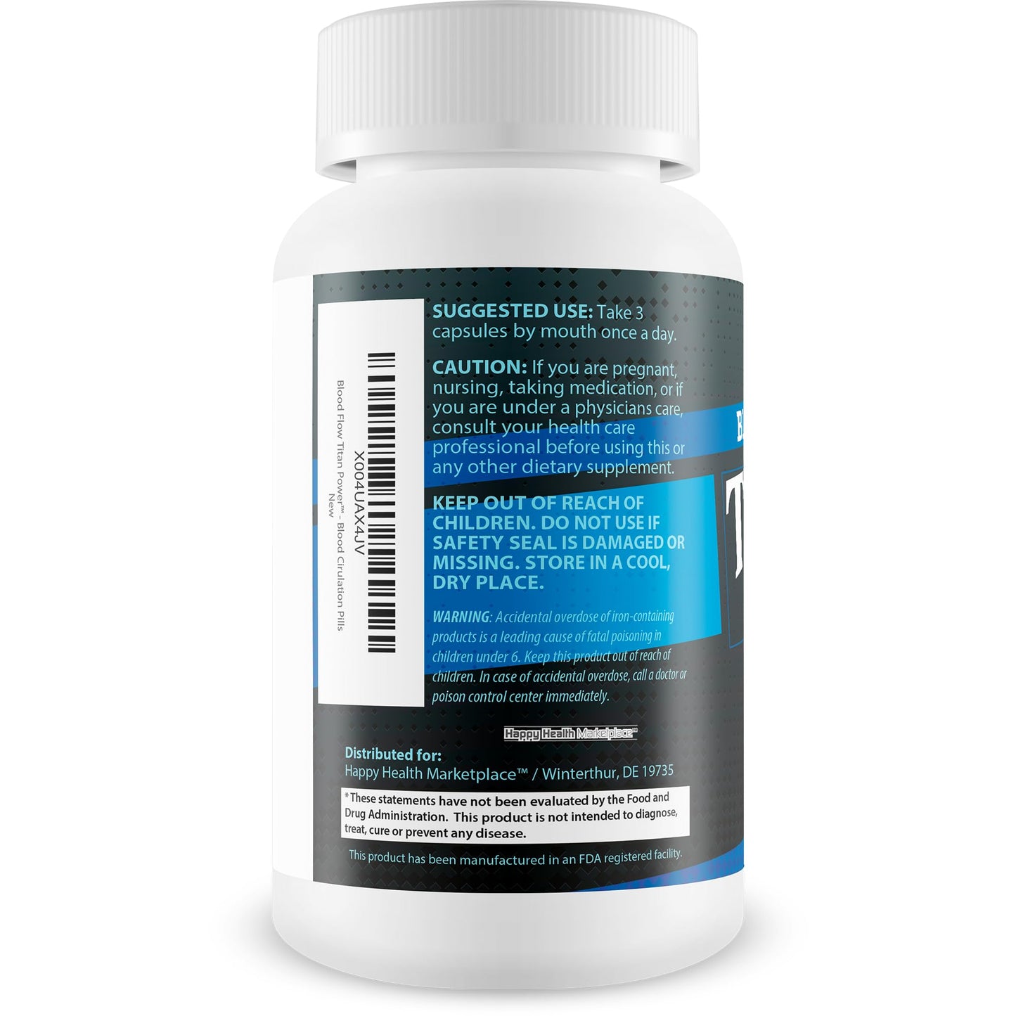 Blood Flow Titan Power Circulation Titan Boost Capsule, 90 Count