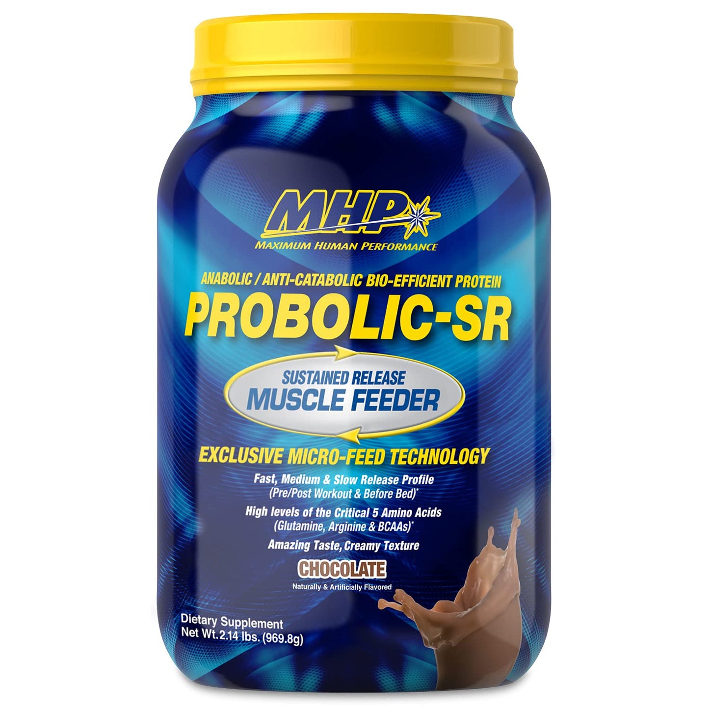 Maximum Human Performance Probolic-SR Sustained Release Protein Powder, Chocolate, 34.24 oz