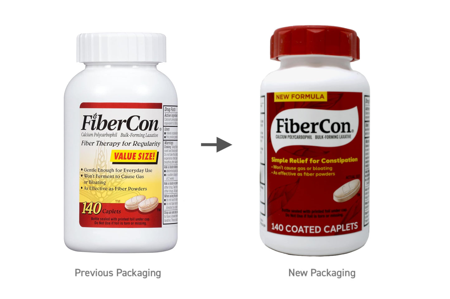 Fibercon Fiber Therapy for Regularity Caplets 140 Count