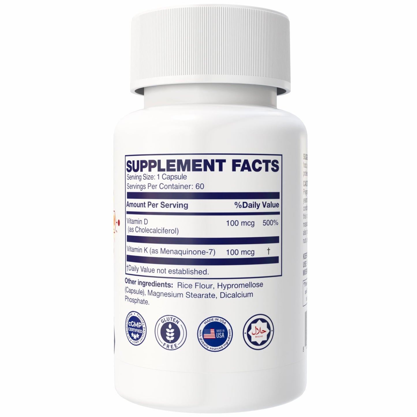 VITA MINE LAB Vitamin D3 + K2 Capsule 60 Count