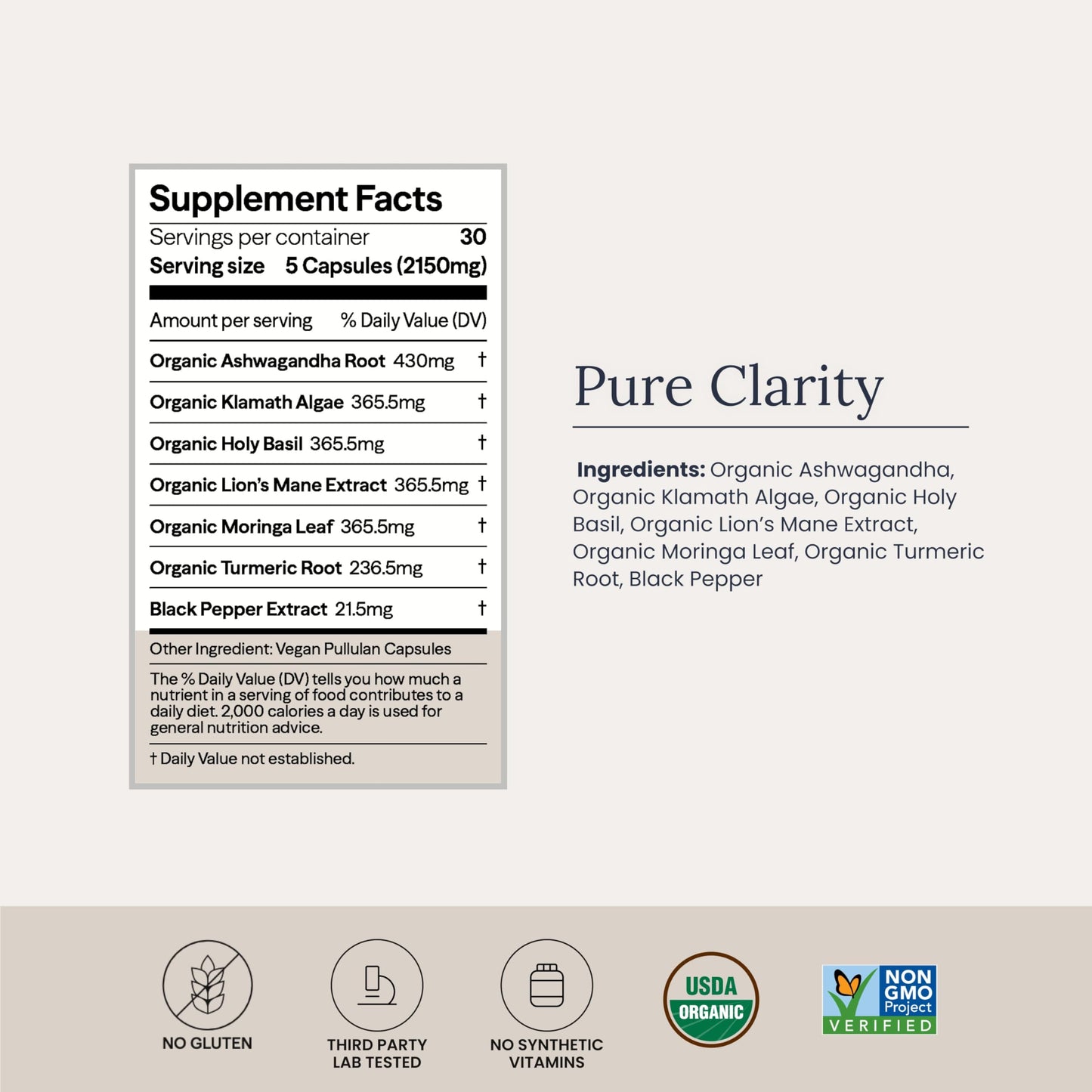 Infinity Greens Memory and Focus Supplement Capsule, 150 Capsules