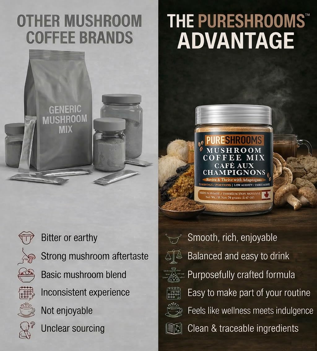 PureShrooms Sea Moss Instant Mushroom Coffee Powder 70g (2.47oz)