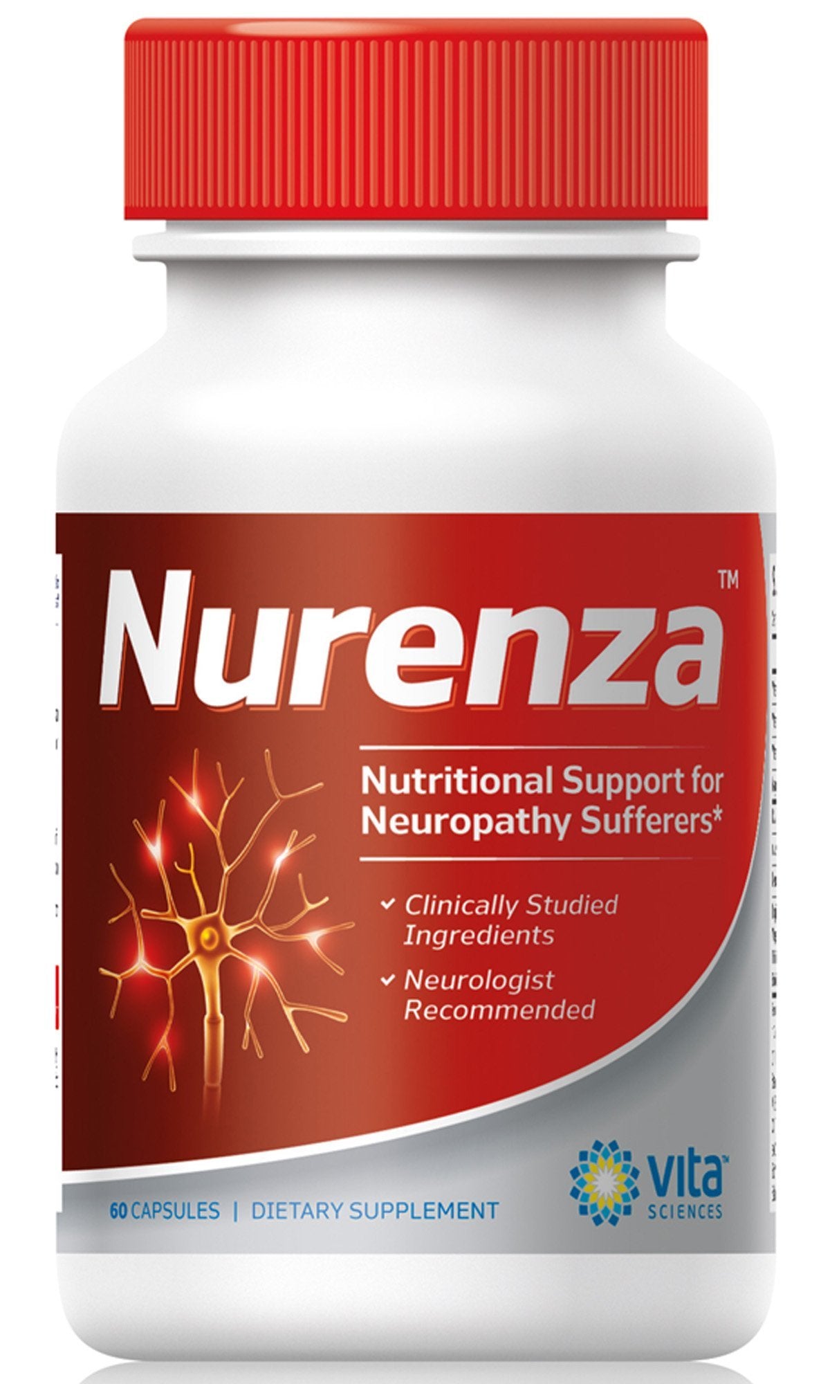 Vita Sciences Nurenza Neuropathy Supplement for Nerve Health and Fast Repair Softgels 60 Count