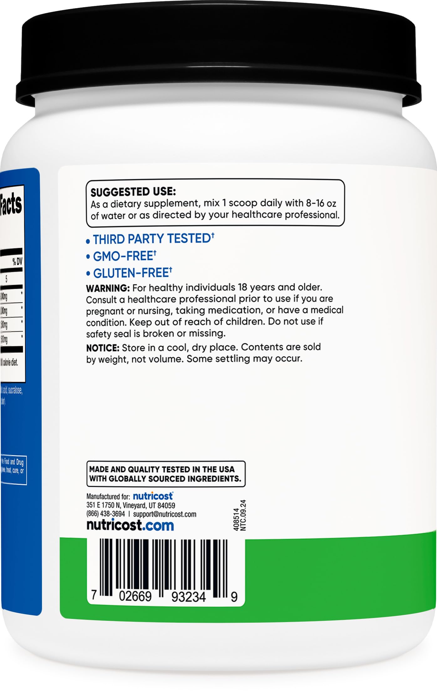 Nutricost BCAA Powder 2:1:1 38.6 Ounce