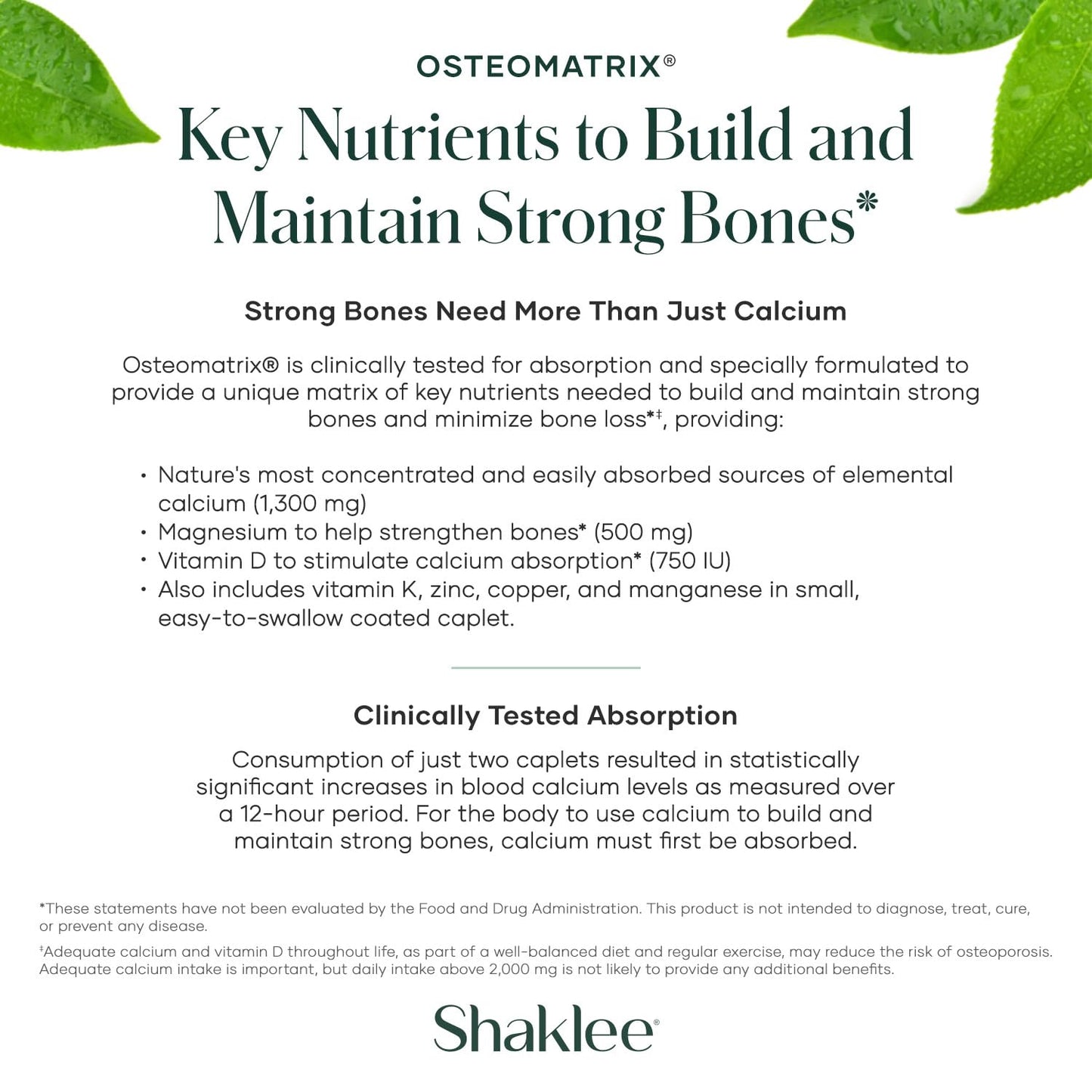 Shaklee OsteoMatrix Caplets, 360 Caplets