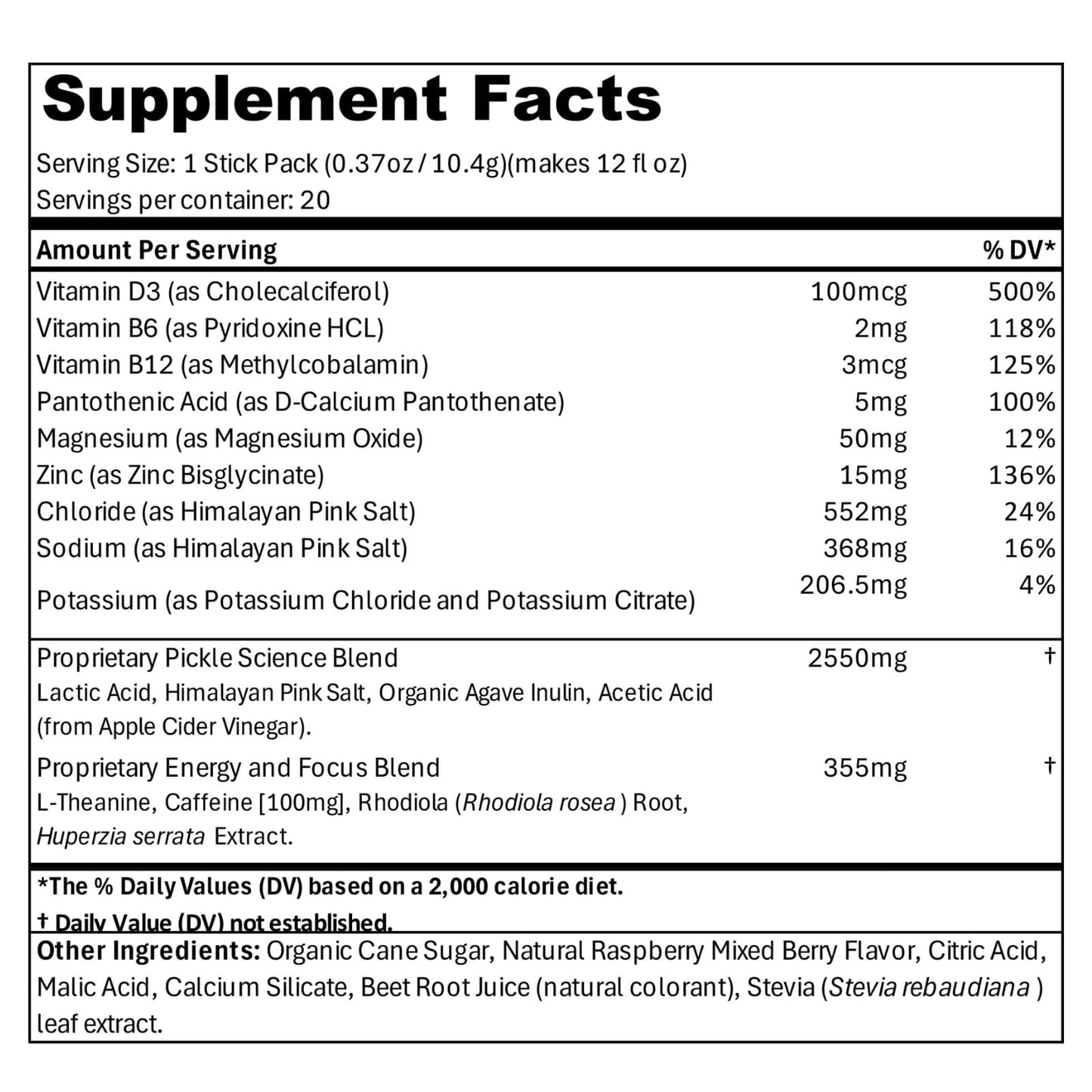 No Apologies Nutrition Pick’d Performance Plus Powder, 12 Ounce