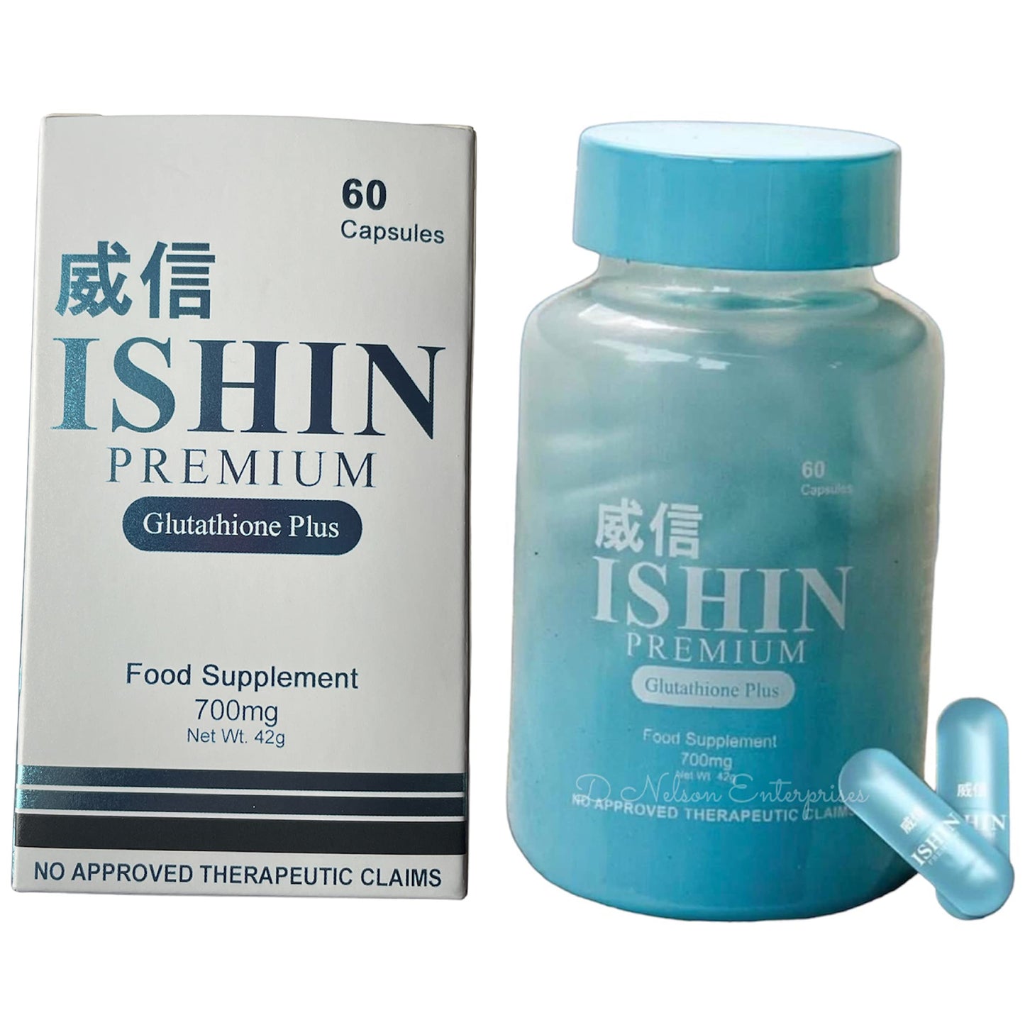 Generic ISHIN Premium Glutathione Plus Food Supplement 60 Capsules