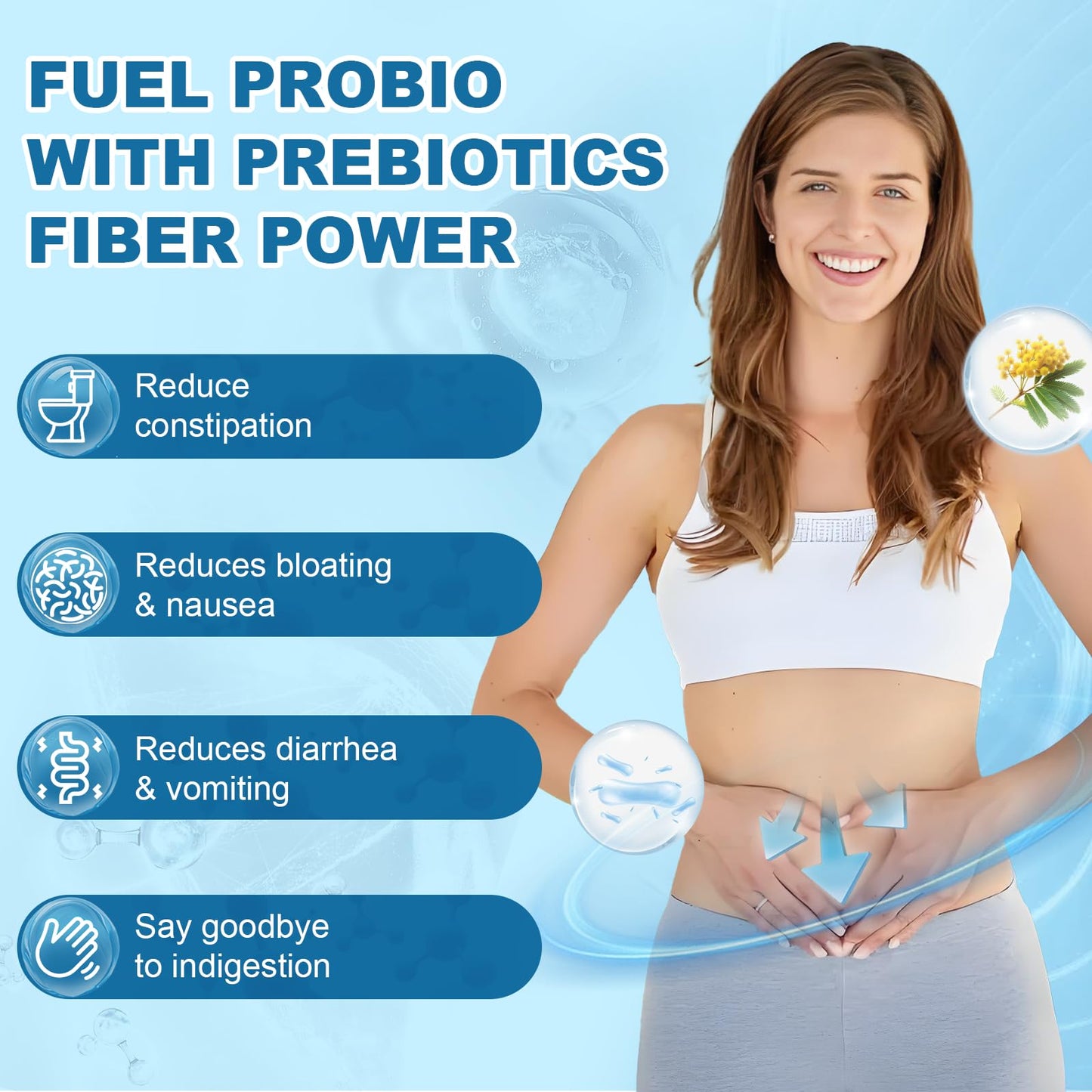 NutriGut Probiotics for Women and Men Digestive Health with 100 Billion CFUs, Gut Health & Immune Support with Prebiotics and Multivitamin, Capsule, 90 Count