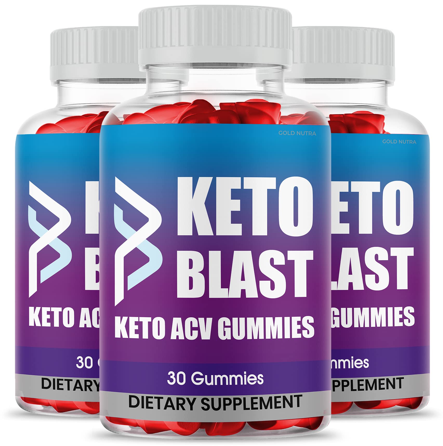 Gold Nutra Keto Blast Gummies, Maximum Strength, Original Keto Blast, Advanced Formula, 3 Pack