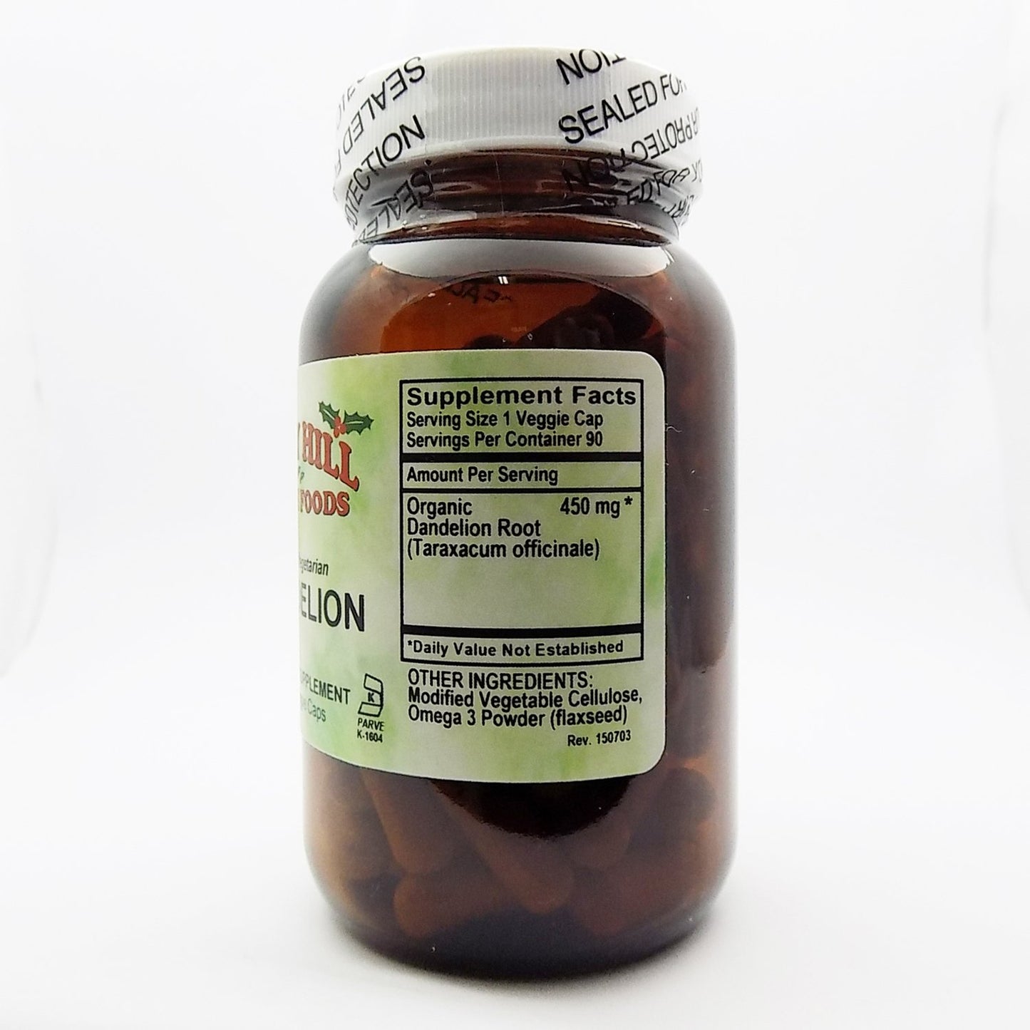 Holly Hill Health Foods Dandelion 100% Vegetarian Capsules, 90 Count
