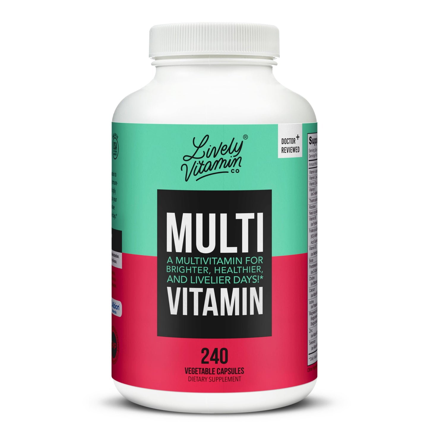 LIVELY VITAMIN CO Multivitamin Capsule 240 Capsules