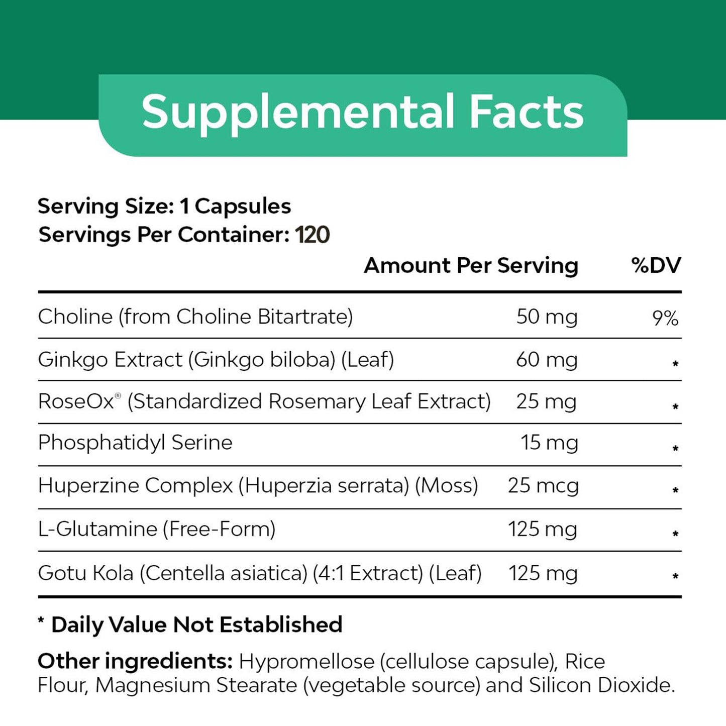 Best in Nature VitaBrain Brain Support Supplement Capsule 60 Count
