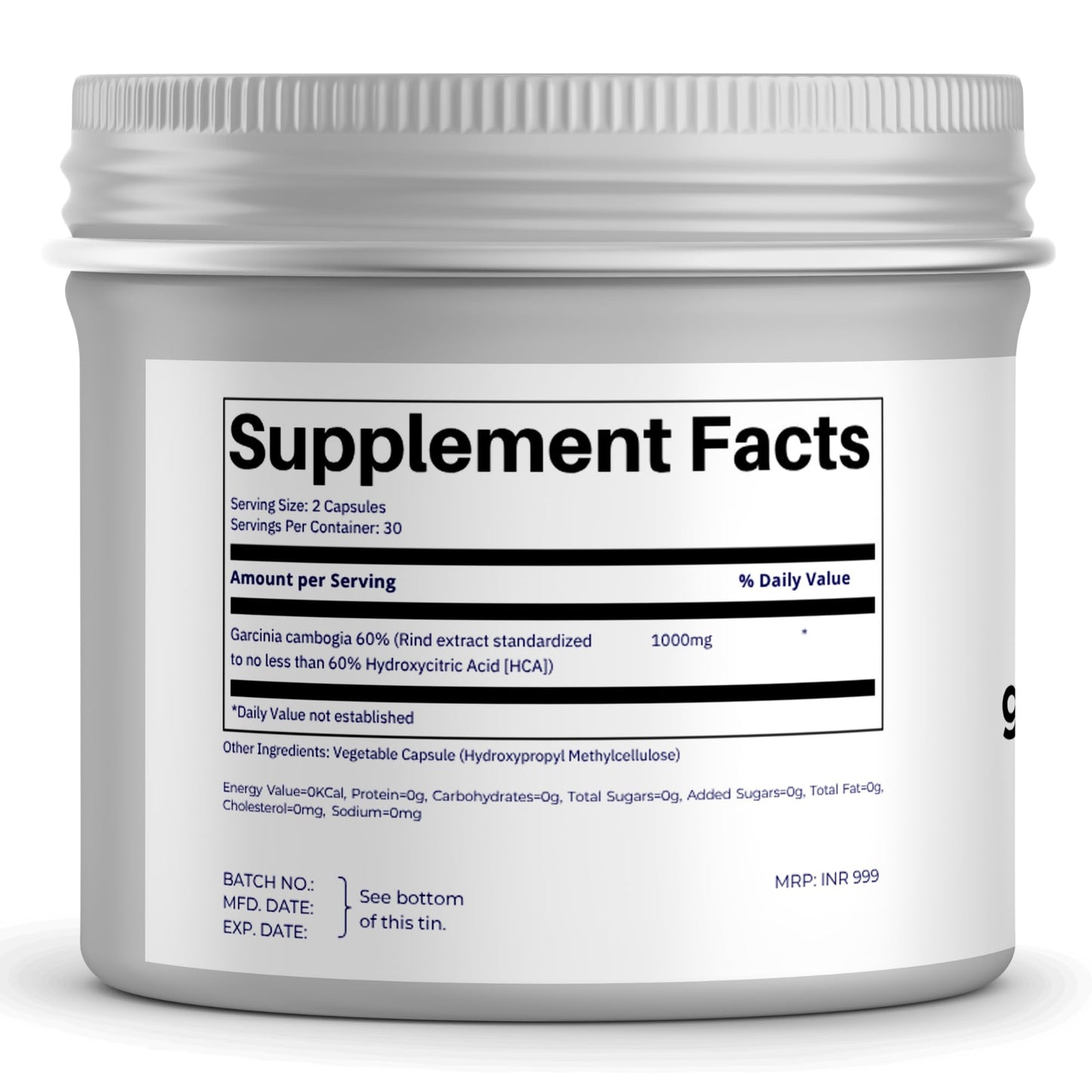 FOLIUS LABS Garcinia Cambogia Extract Supplement 60 Capsules