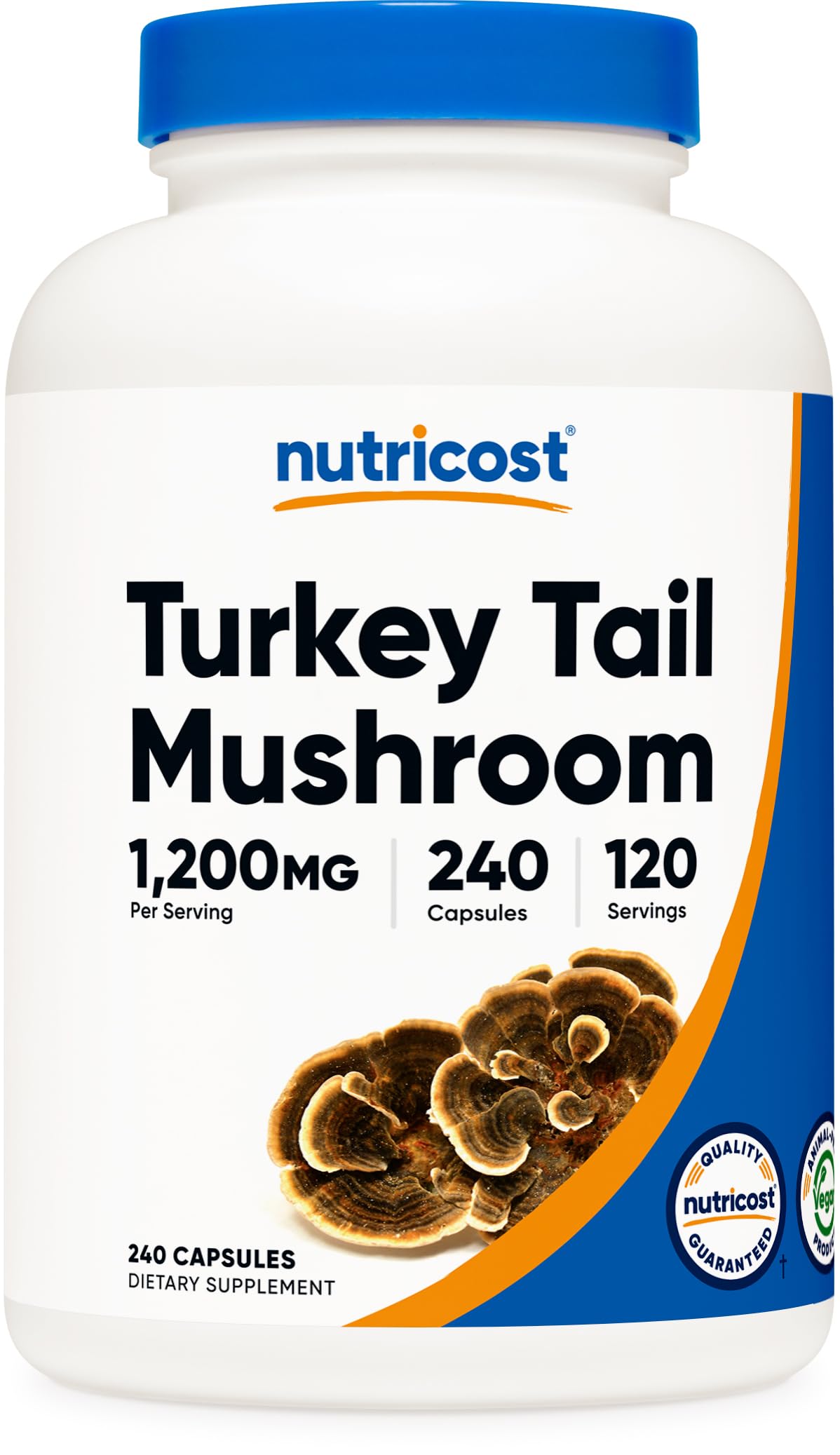 Nutricost Turkey Tail Mushroom Capsules 1200mg, 240 Capsules