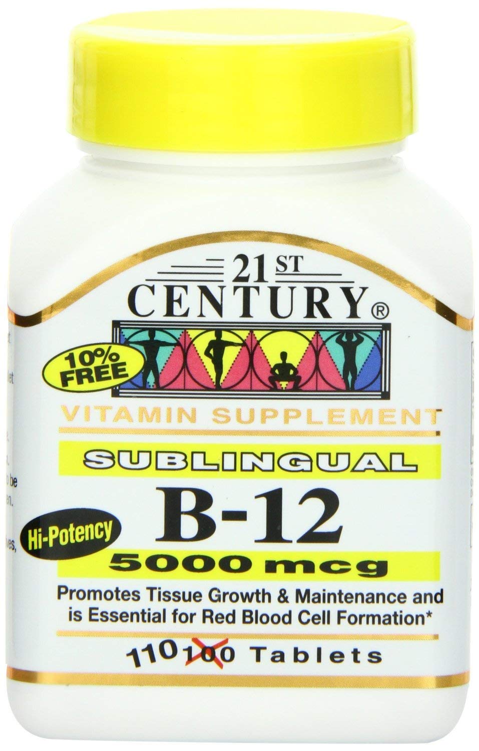 FADSOON Vitamin B-12 5000 mcg Sublingual Tablets, 220 Tablets