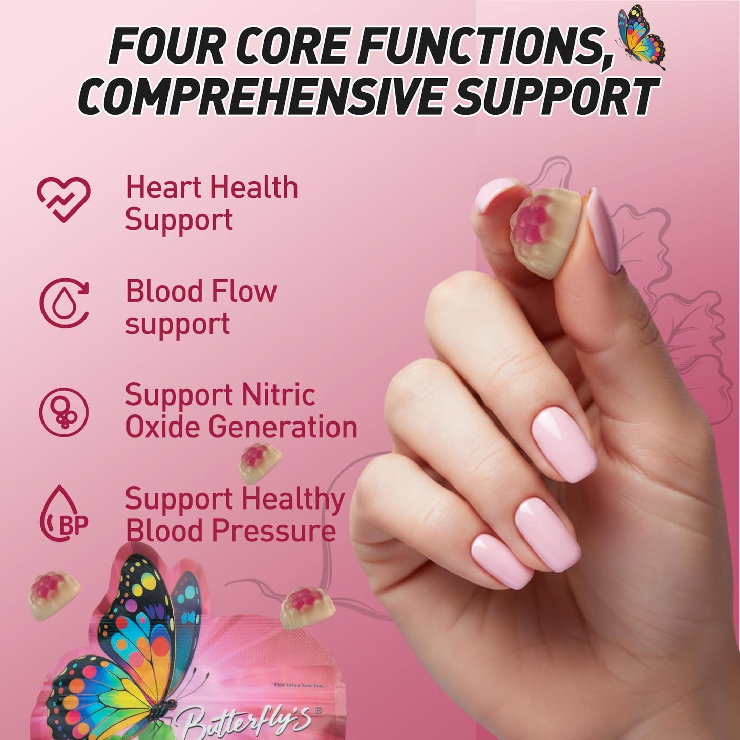 BUTTERFLY'S TEAR Beet Root Gummies 180 Gummies