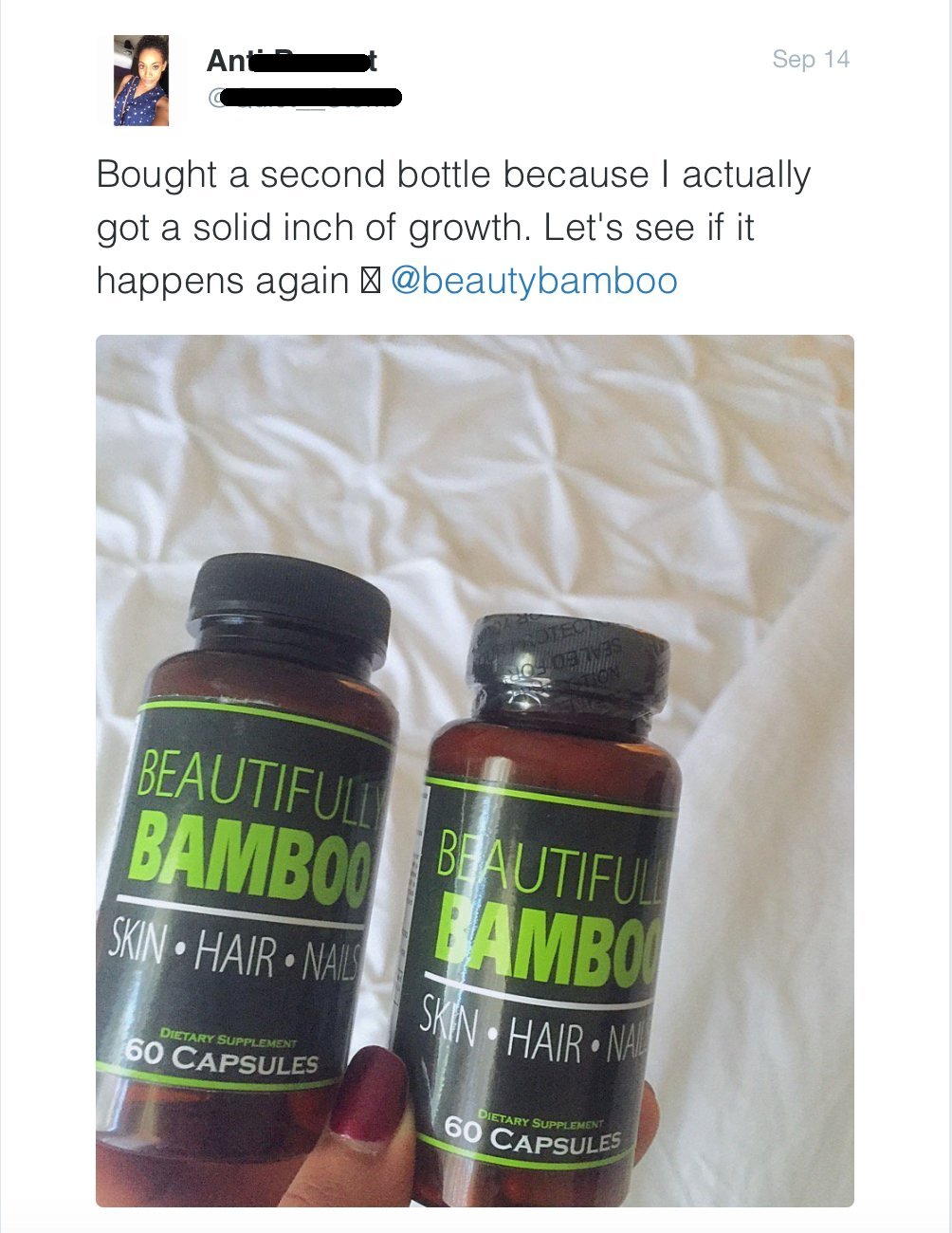Beautifully Bamboo Ultra Vitamin for Skin, Hair, and Nail Growth Capsule, 60 Capsules