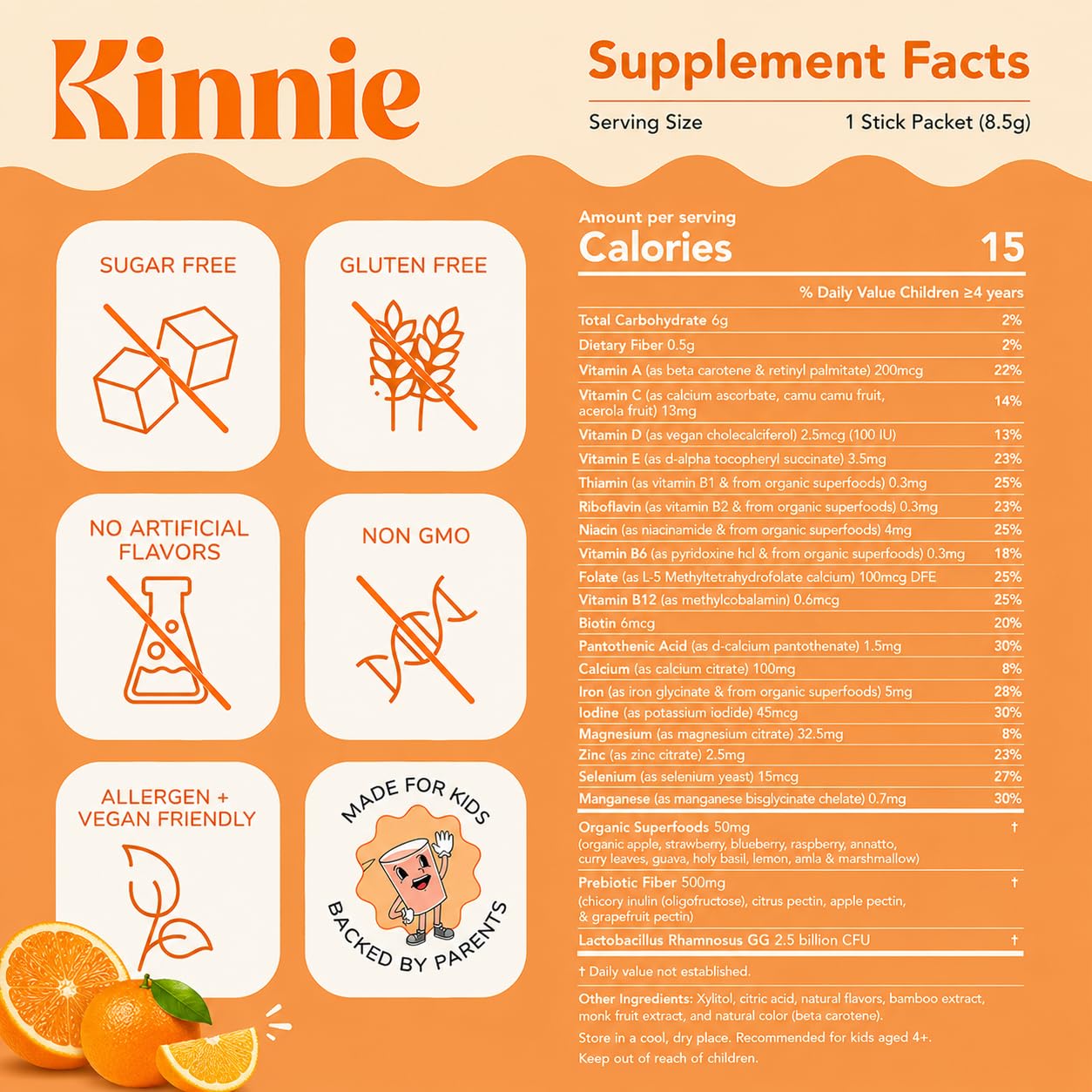 Kinnie Kids Multivitamin with Probiotics Powder 30