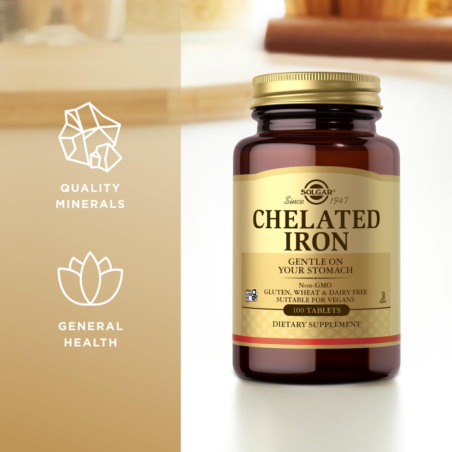 Solgar Chelated Iron Tablets 100 Count