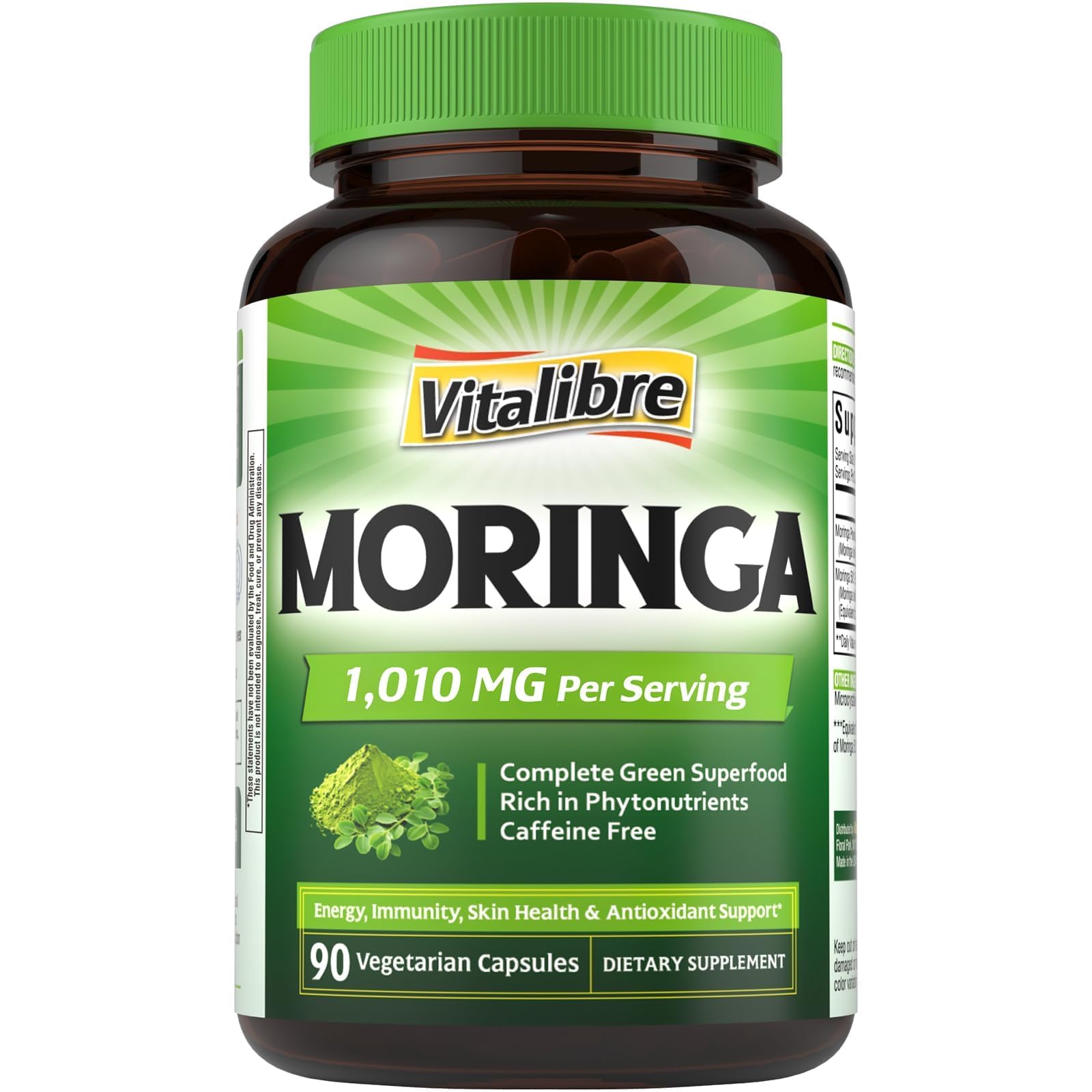 Vitalibre Moringa 1,010 mg Capsule, 90 Count