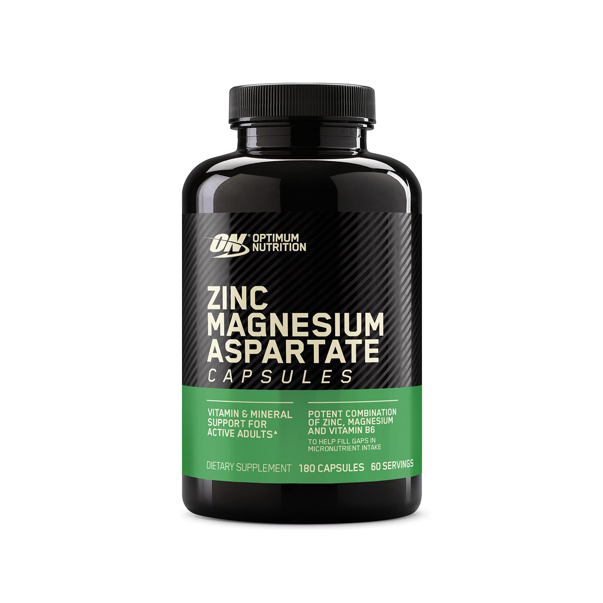 Optimum Nutrition Muscle Recovery and Endurance Supplement for Men and Women, Zinc and Magnesium Capsules, 180