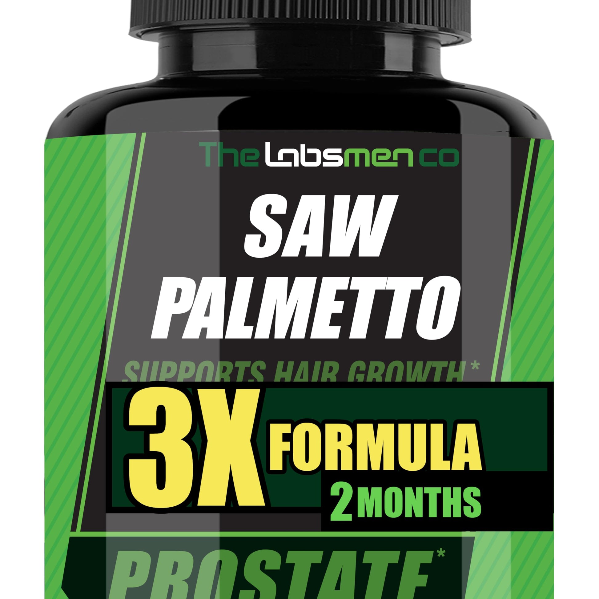 THELABSMENCO 3X Formula Natural Prostate Health Supplements for Men Saw Palmetto Capsules, 60 Count