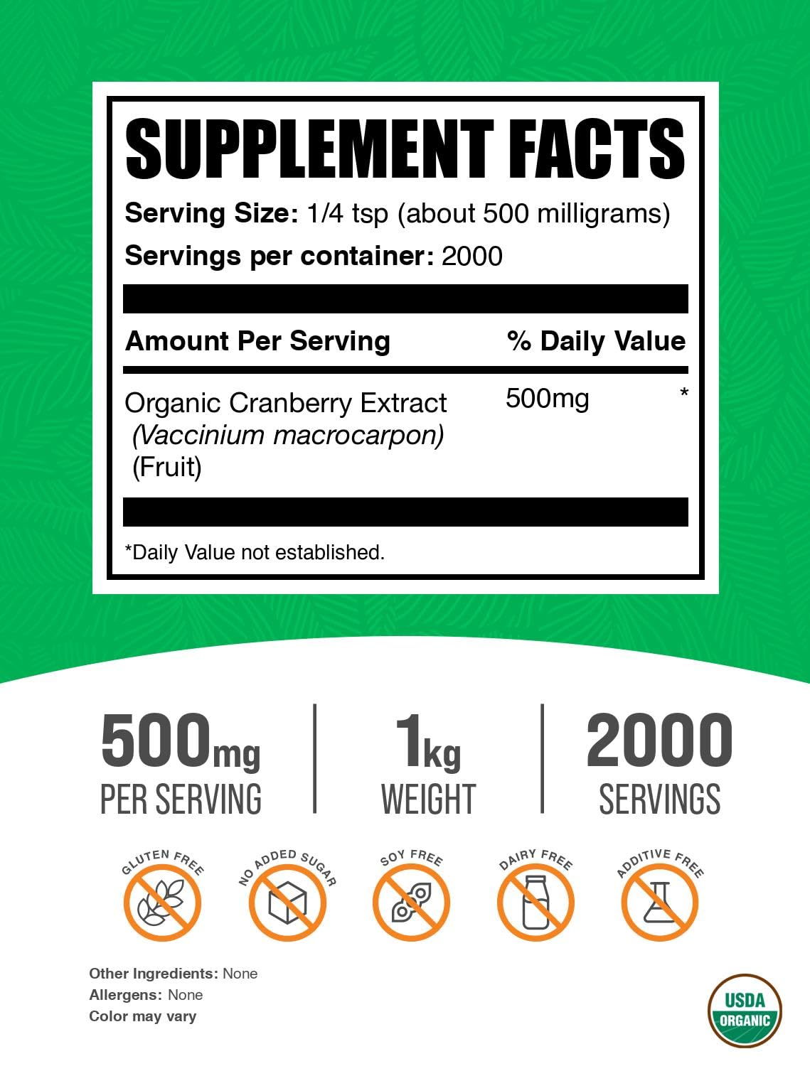 BulkSupplements Cranberry Extract Powder, 35.2 oz