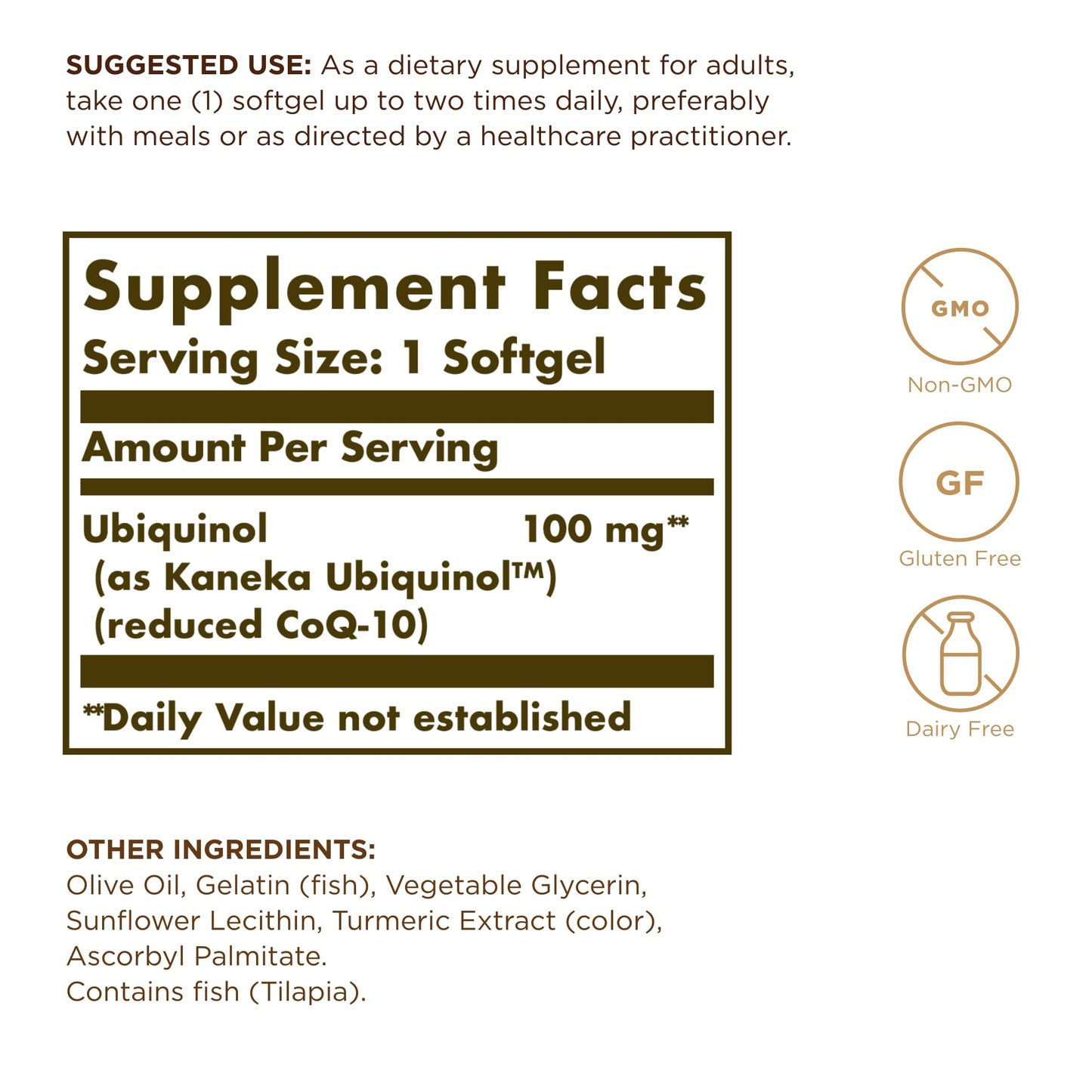 Solgar Ubiquinol 100 mg (Reduced CoQ-10) Softgels 50