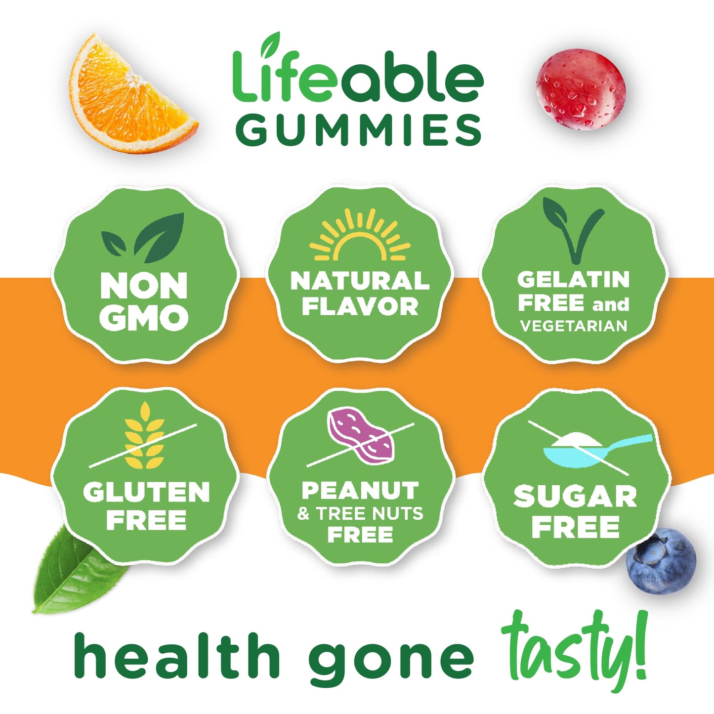 Lifeable Sugar Free Multivitamin for Men Gummies 90 Gummies