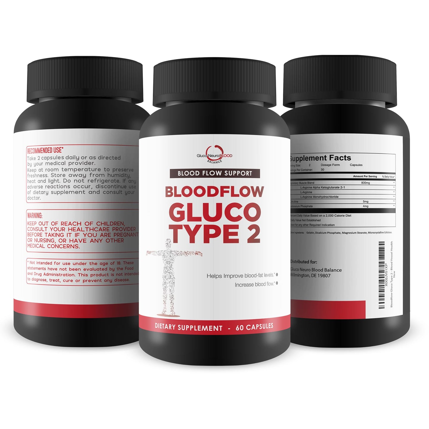 Bloodflow Gluco Type 2 Blood Flow Support Capsule, 1 Capsule