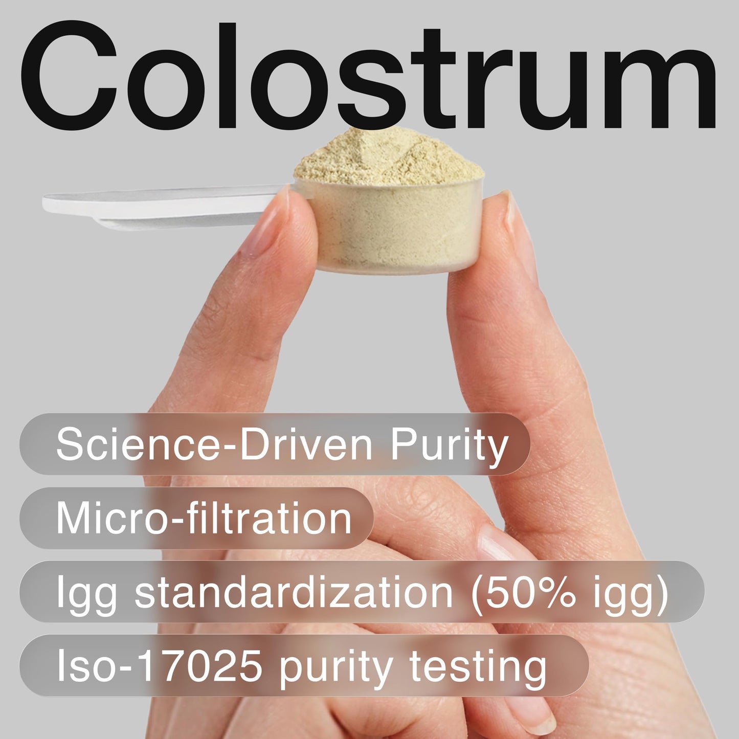 Toniiq Bovine Colostrum Powder Supplement 2000mg - 50% IgG, 6.33 oz total (Pack of 3)