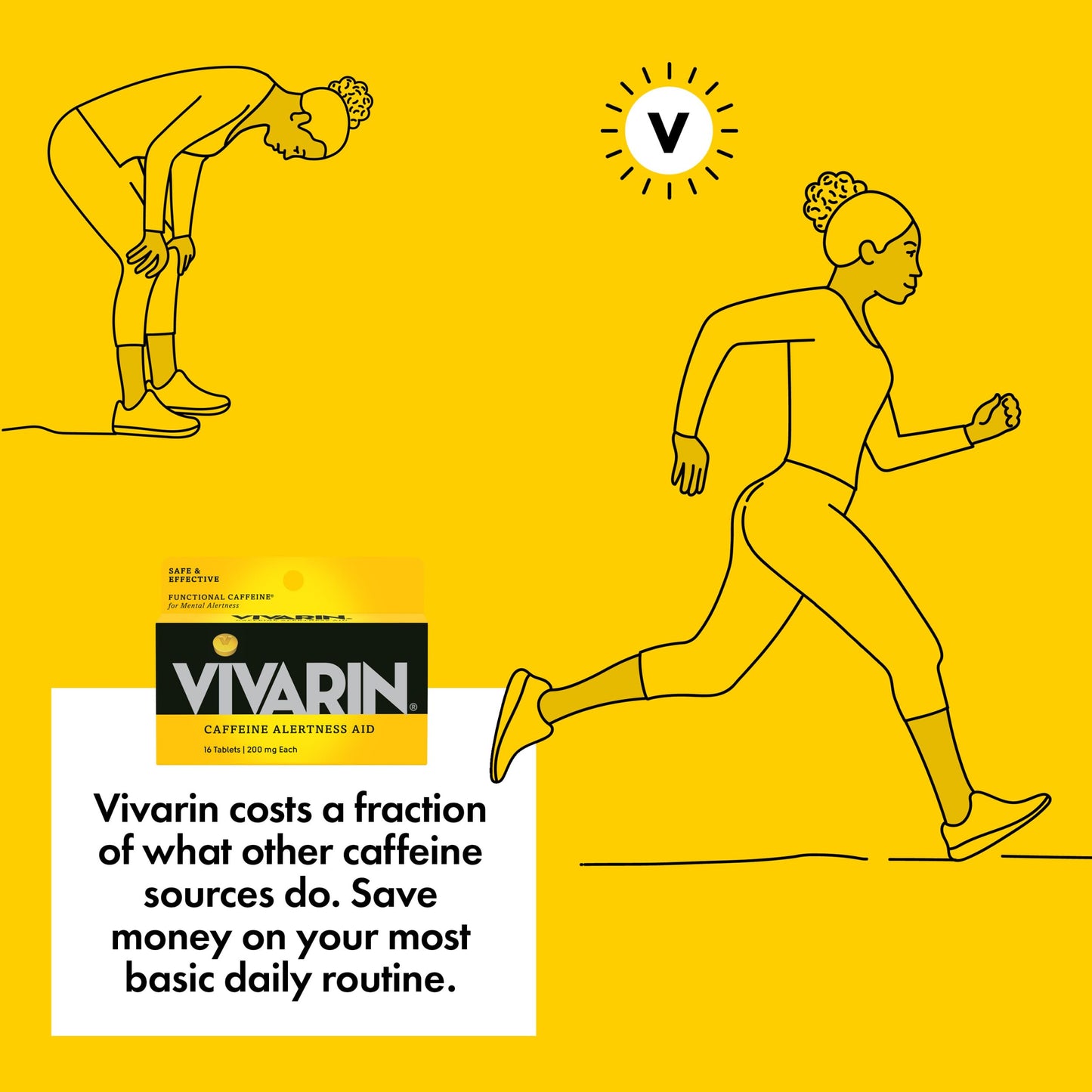 Vivarin Caffeine Pills 200mg Tablet, 16 Tablets
