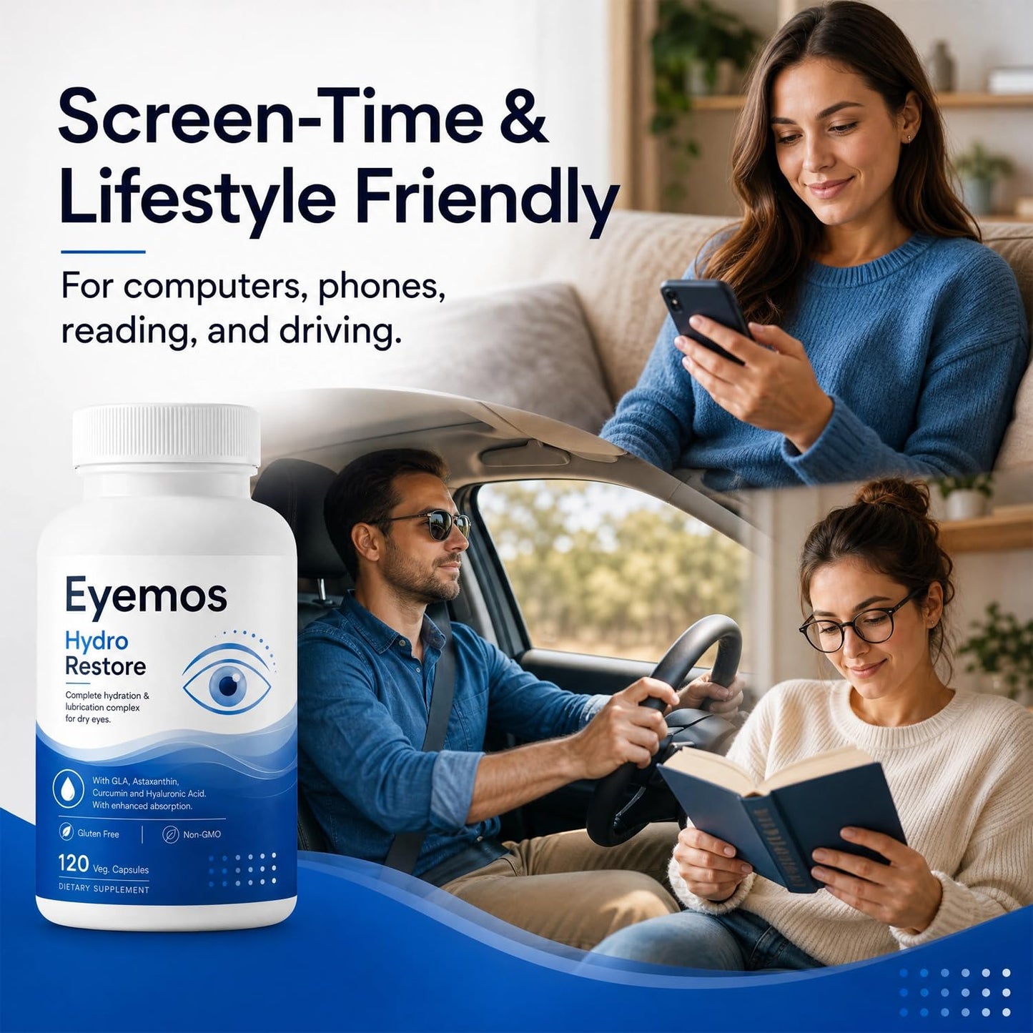 Seven Green Eyemos Hydro Restore Eye Hydration Support Supplement Capsules 120