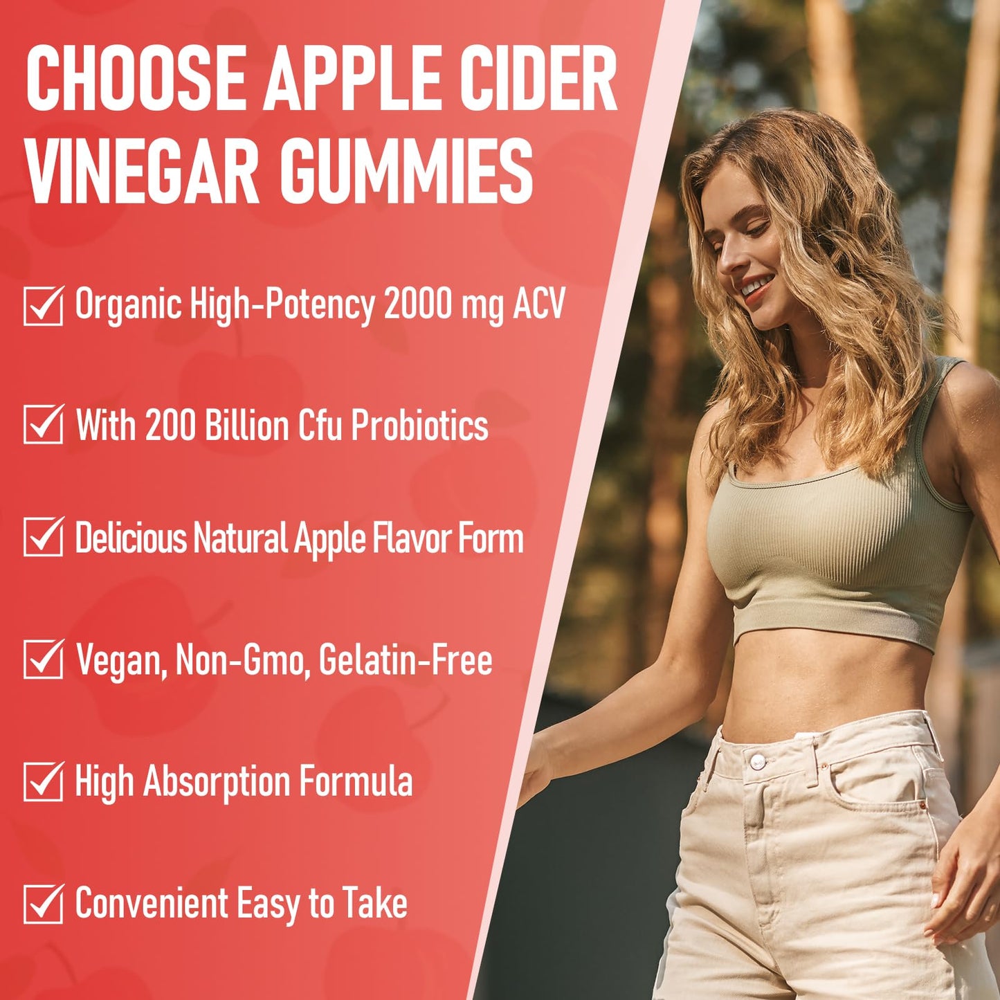 Bestwekk Apple Cider Vinegar Gummies 240 Gummies