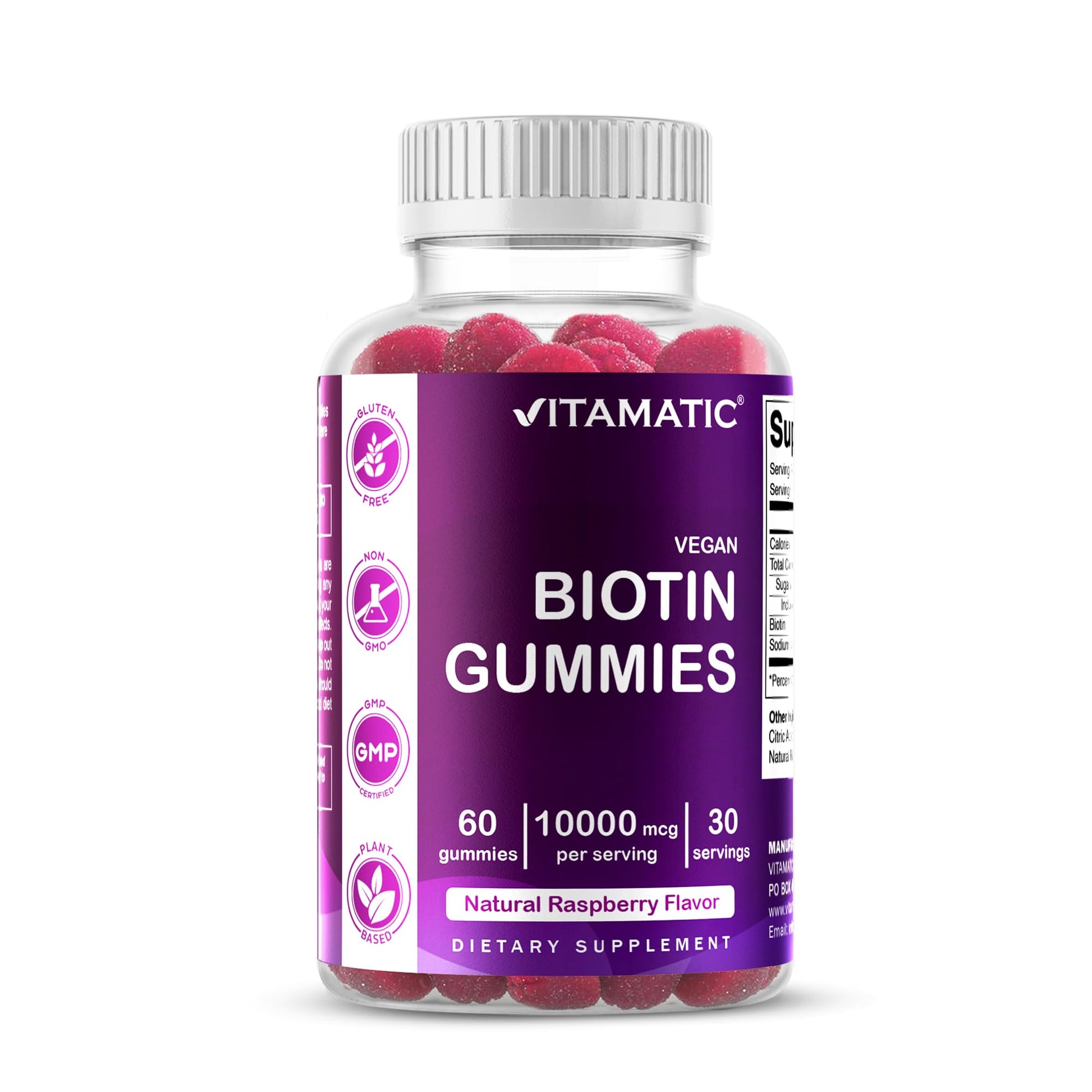 Vitamatic Biotin Gummies 10,000 mcg, 60 Gummies