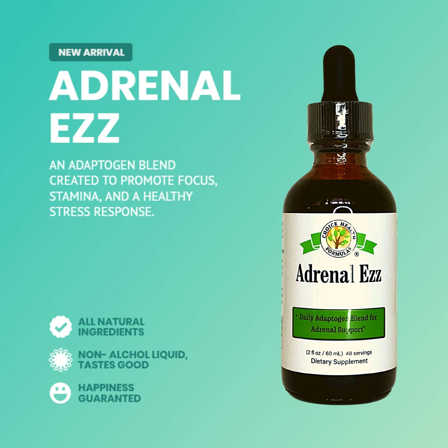 Choice Health Formulas Adrenal EZZ Capsules, 2 Count