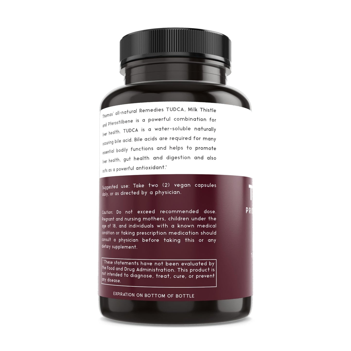 Thomas' all-natural Remedies TUDCA Bile Salt Liver & Gallbladder Support Supplement Capsule 60 Count