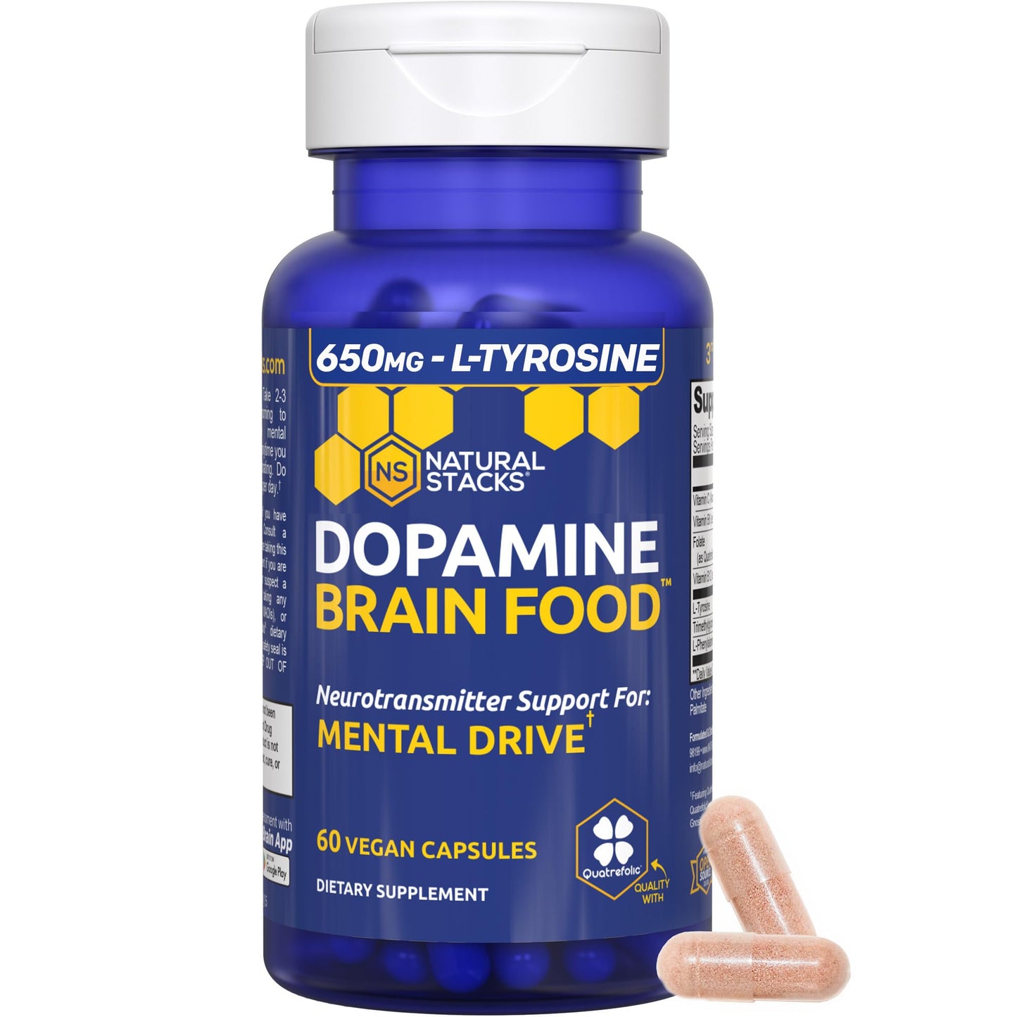 NATURAL STACKS Dopamine & GABA Brain Food Bundle Capsules 60