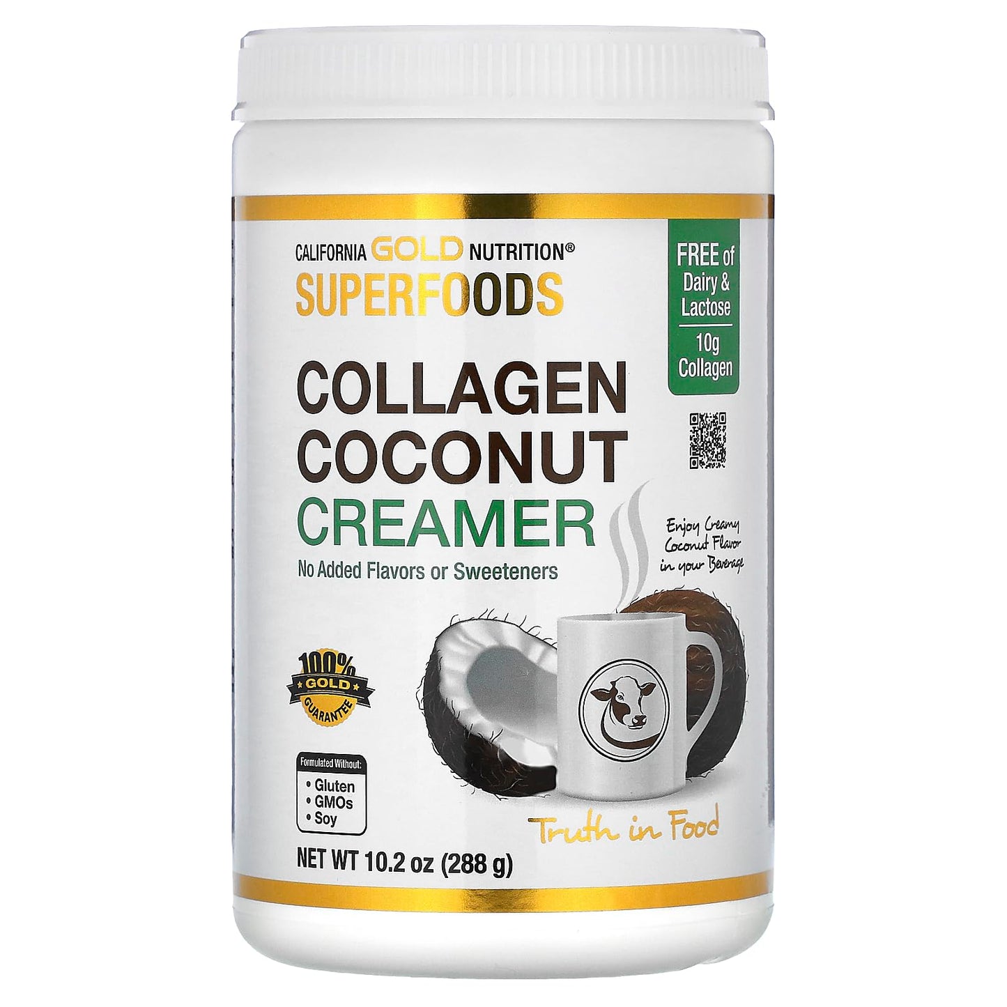 California Gold Nutrition Collagen Coconut Creamer Powder, 10.2 oz