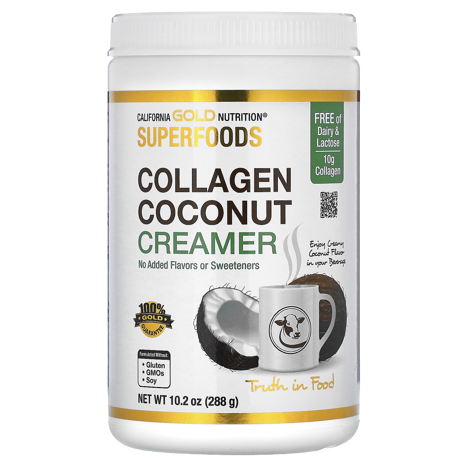 California Gold Nutrition Collagen Coconut Creamer Powder, 10.2 oz