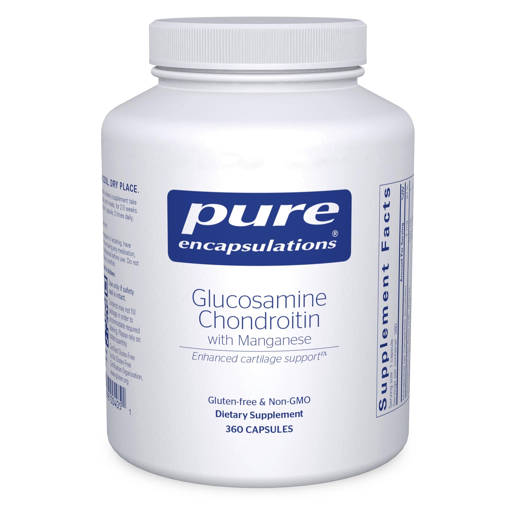 Pure Encapsulations Glucosamine Chondroitin with Manganese Capsules 360